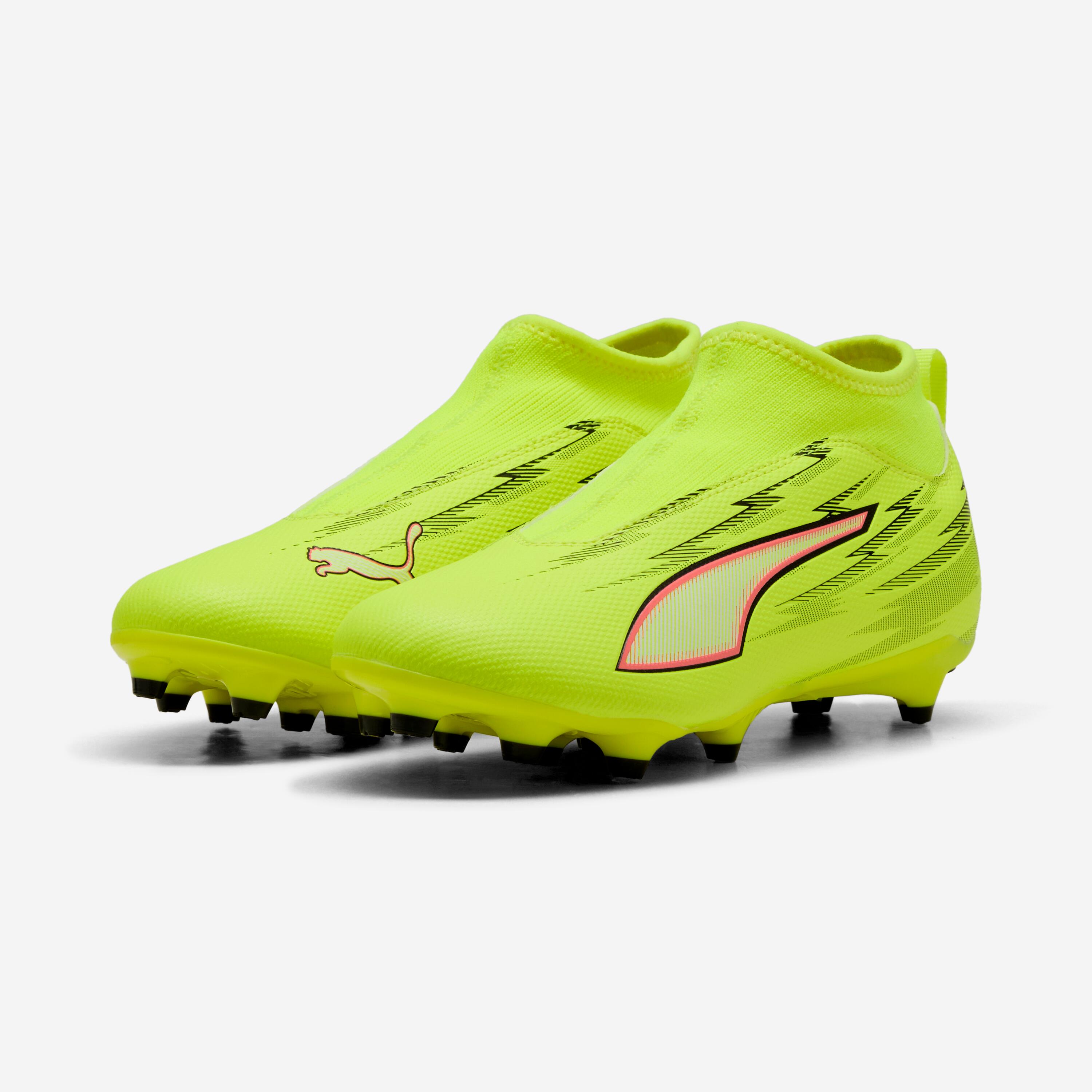 Ultra 6 Match Fussballschuh ohne Schnürsenkel FG/AG Kinder gelb 2/6