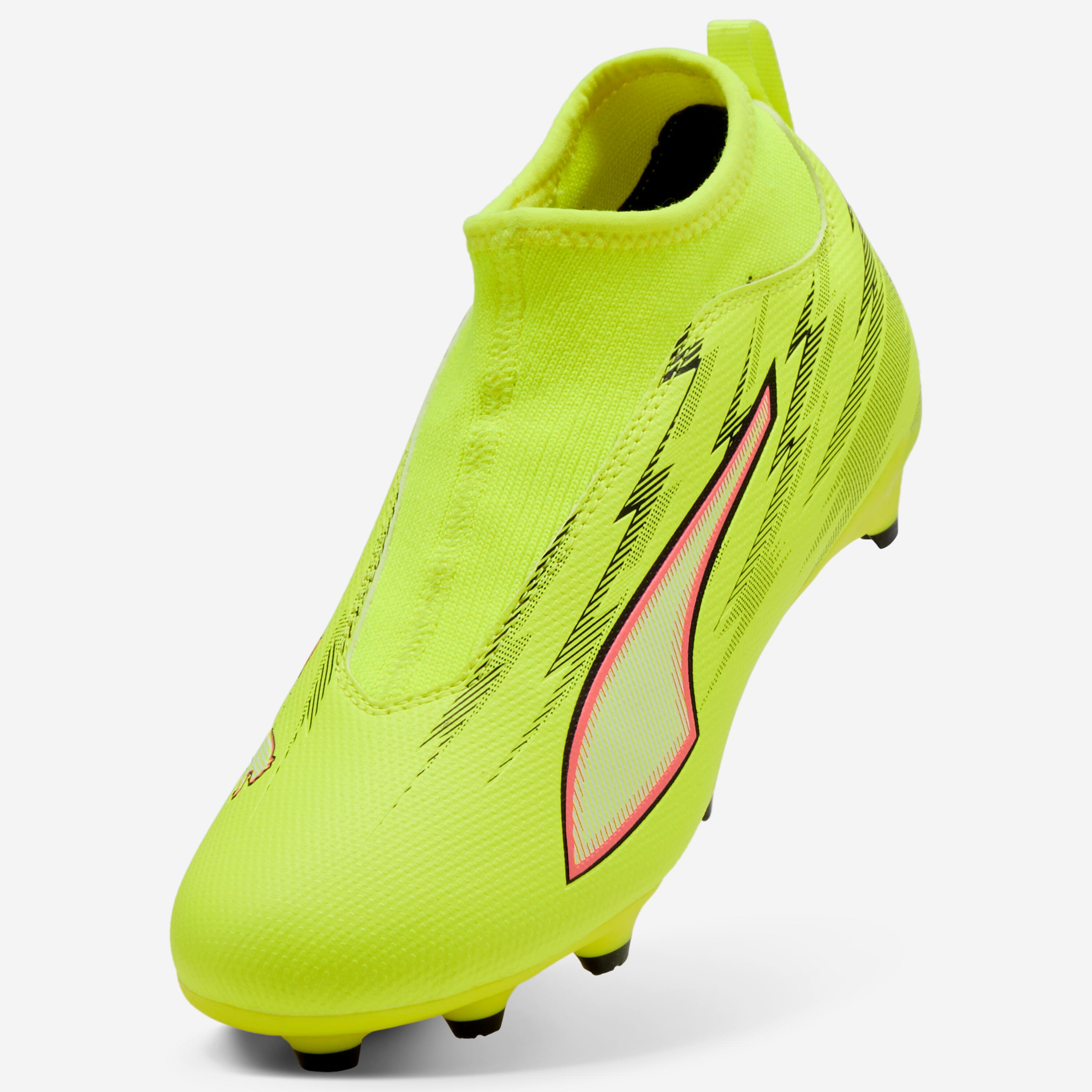 Ultra 6 Match Fussballschuh ohne Schnürsenkel FG/AG Kinder gelb 4/6