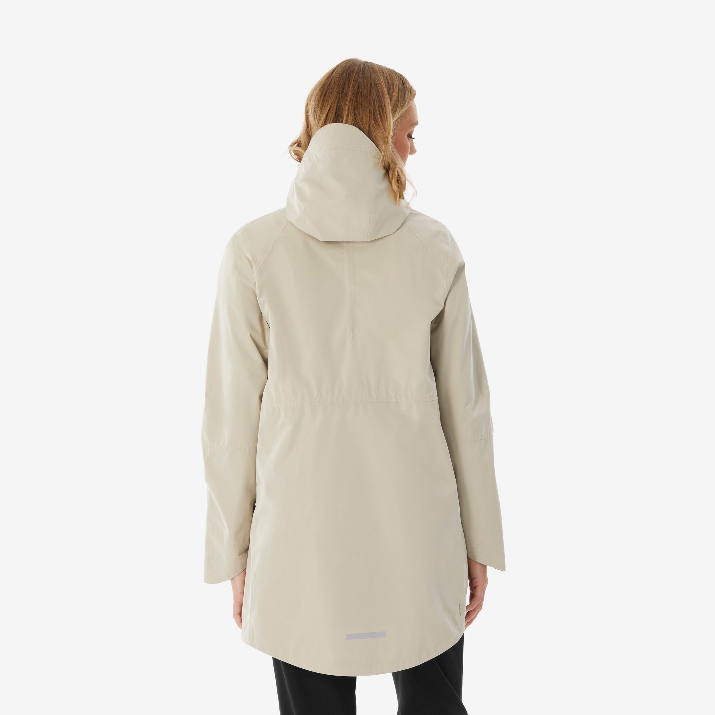Manteau de randonnée long imperméable femme, NH 500 4/11