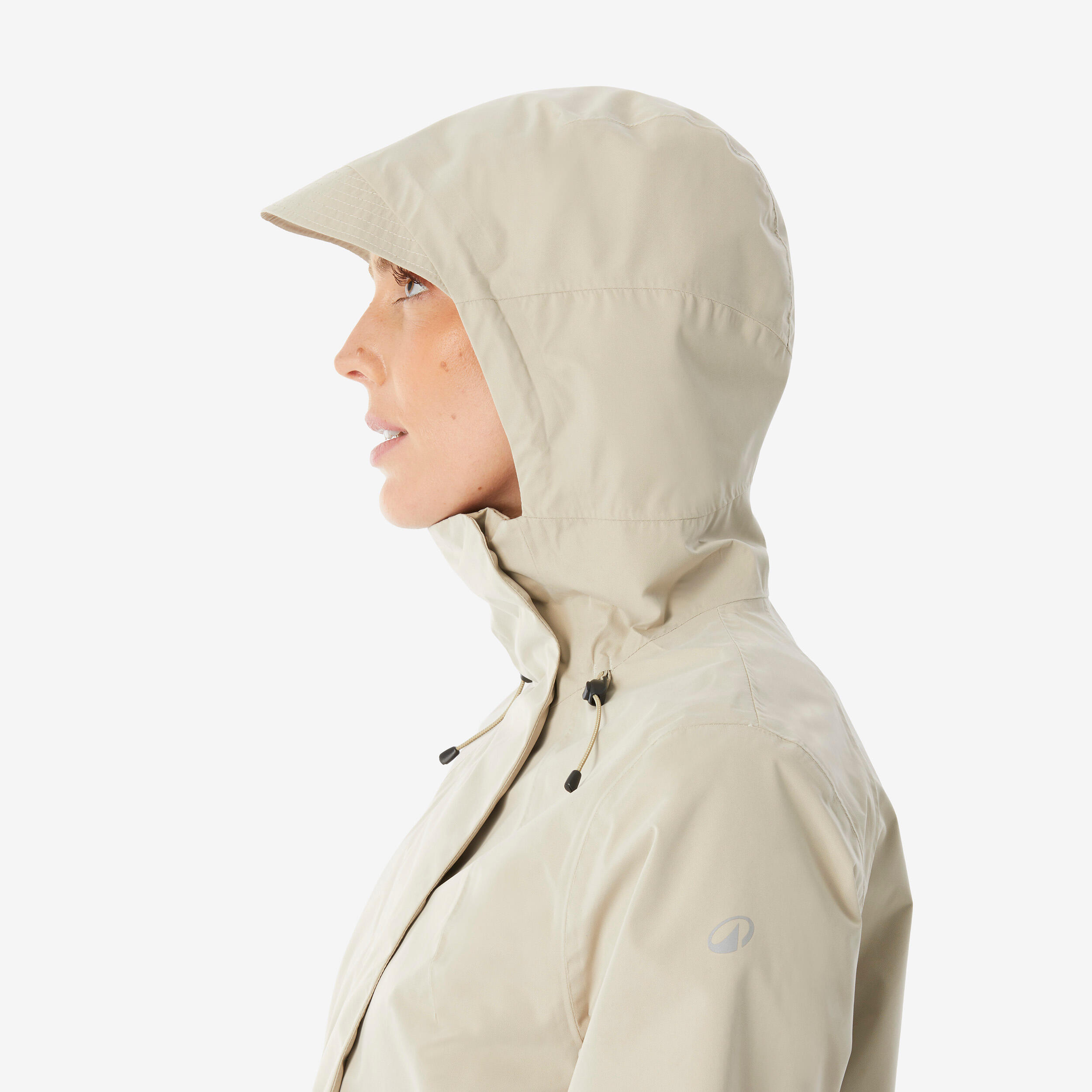 Manteau de randonnée long imperméable femme, NH 500 10/11