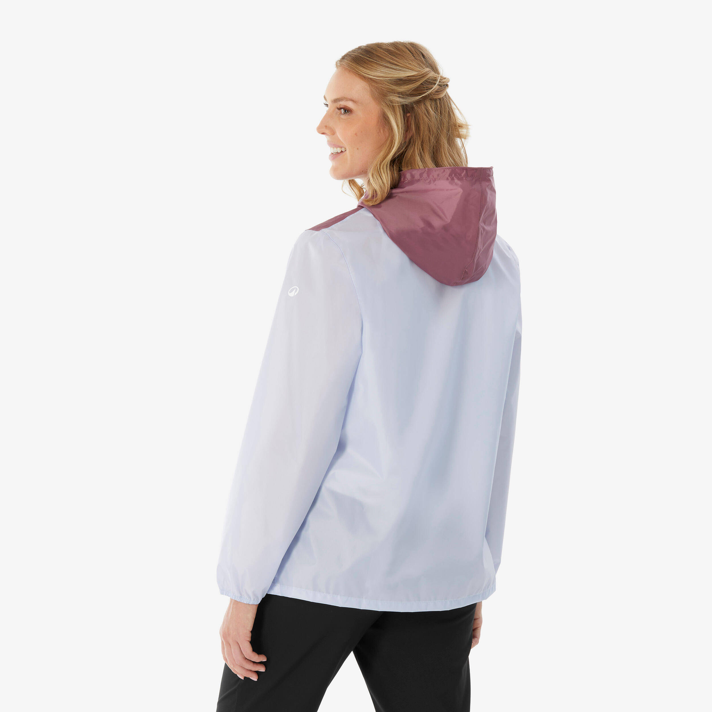 Women’s water-repellent, windproof hiking jacket, Raincut 1/2 Zip - Purple -  4