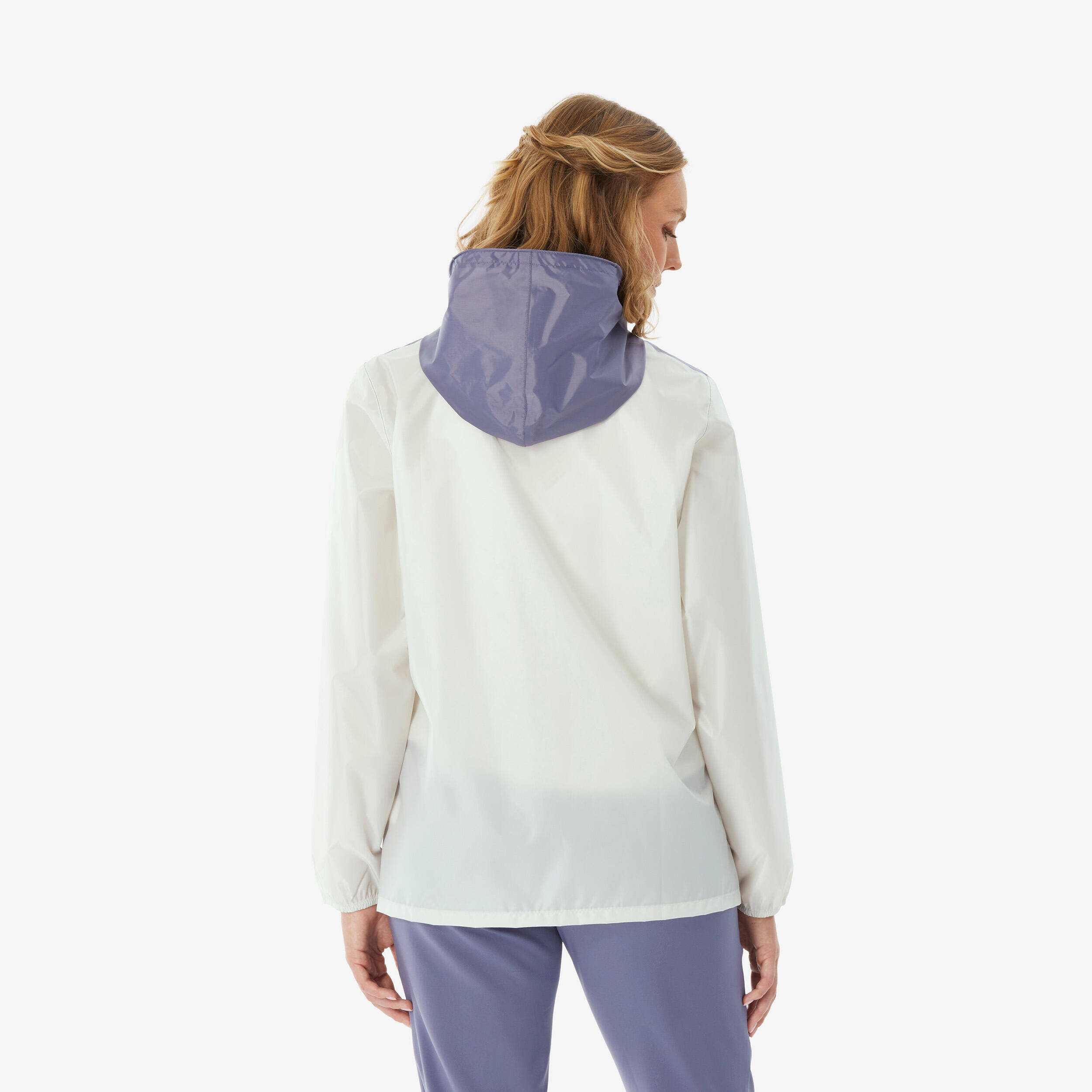 Women’s water-repellent, windproof hiking jacket, Raincut 1/2 Zip - Purple -  4
