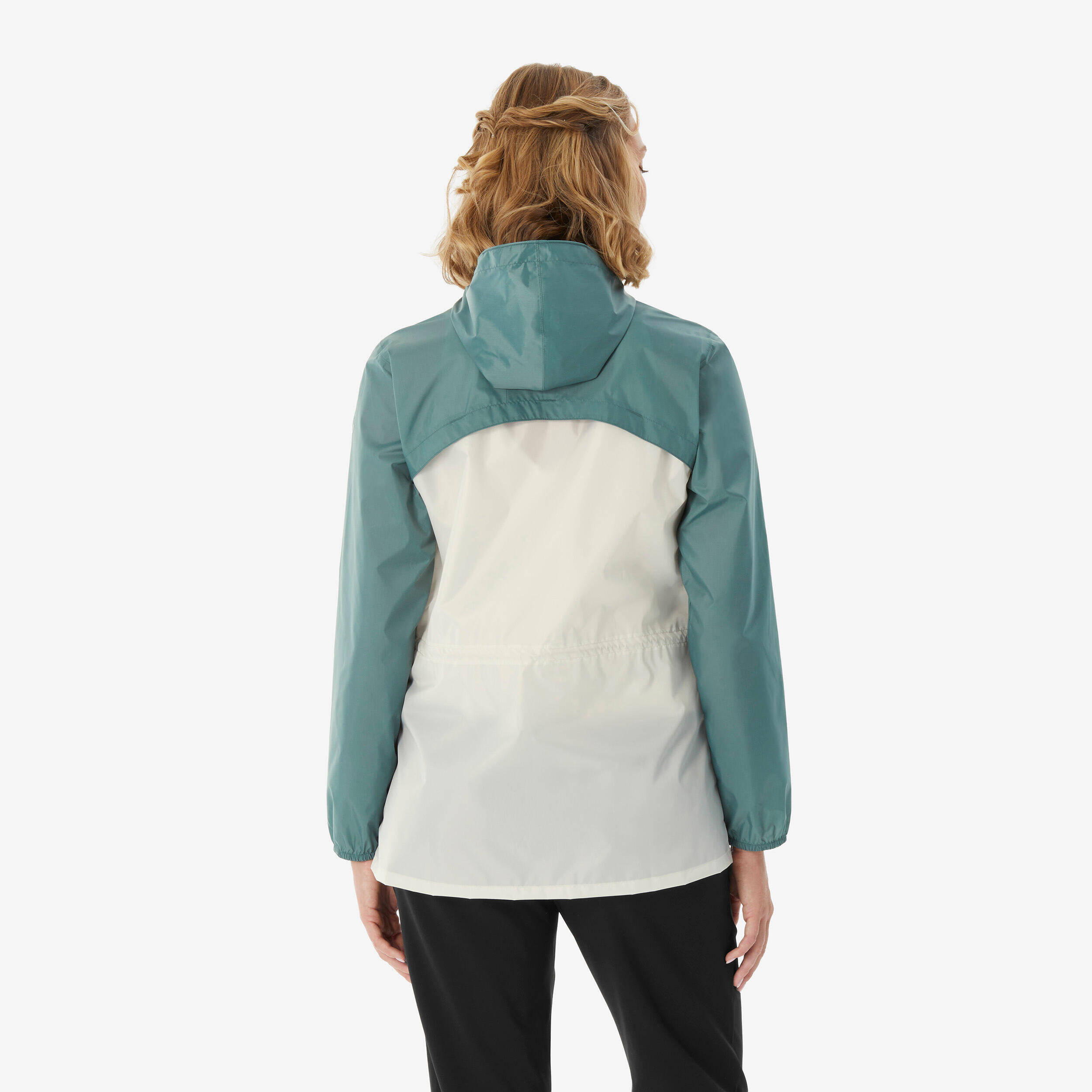 Women’s water-repellent, windproof hiking jacket, Raincut Full Zip - Green -  4