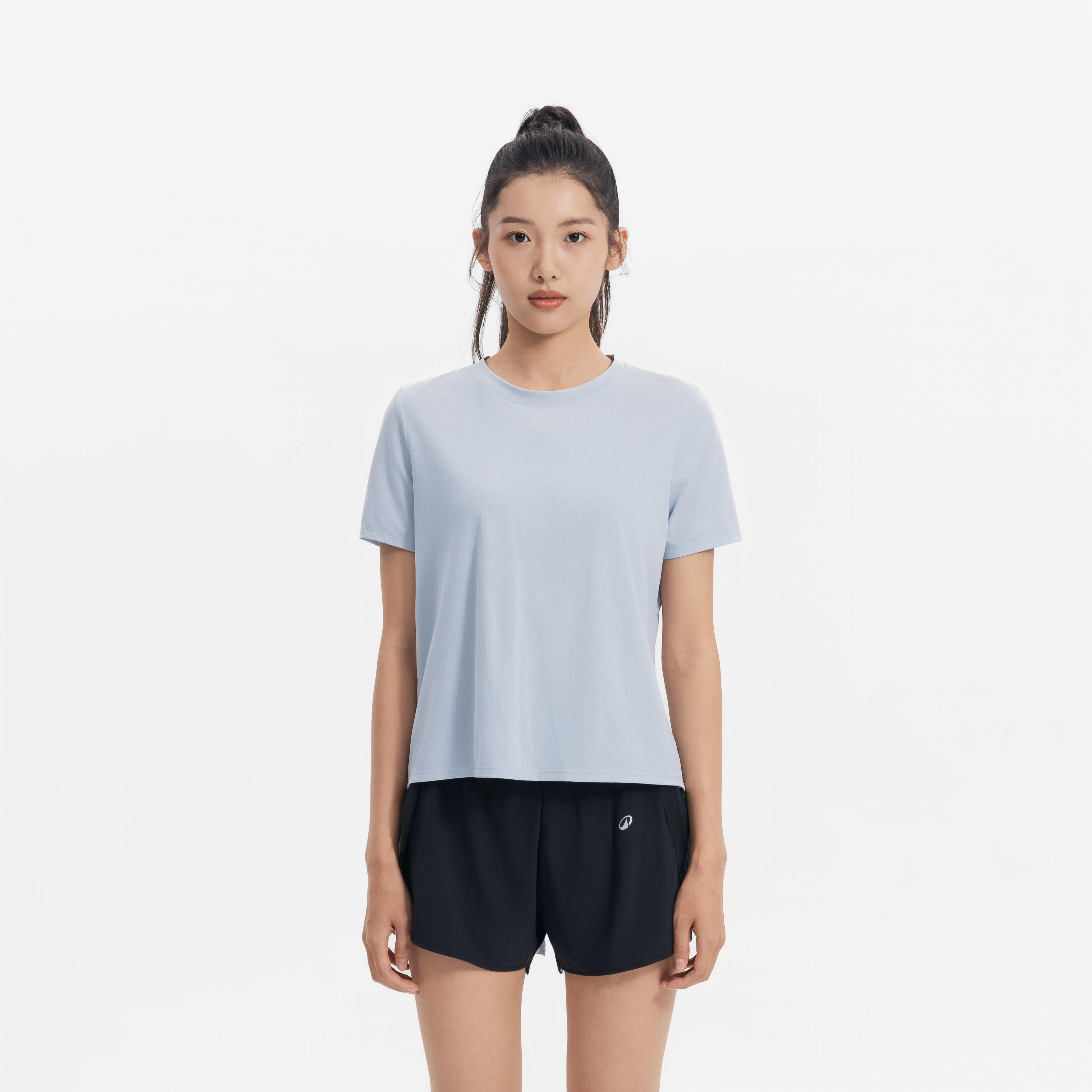 Women Training Slash Tshirt 520, Foggy Blue