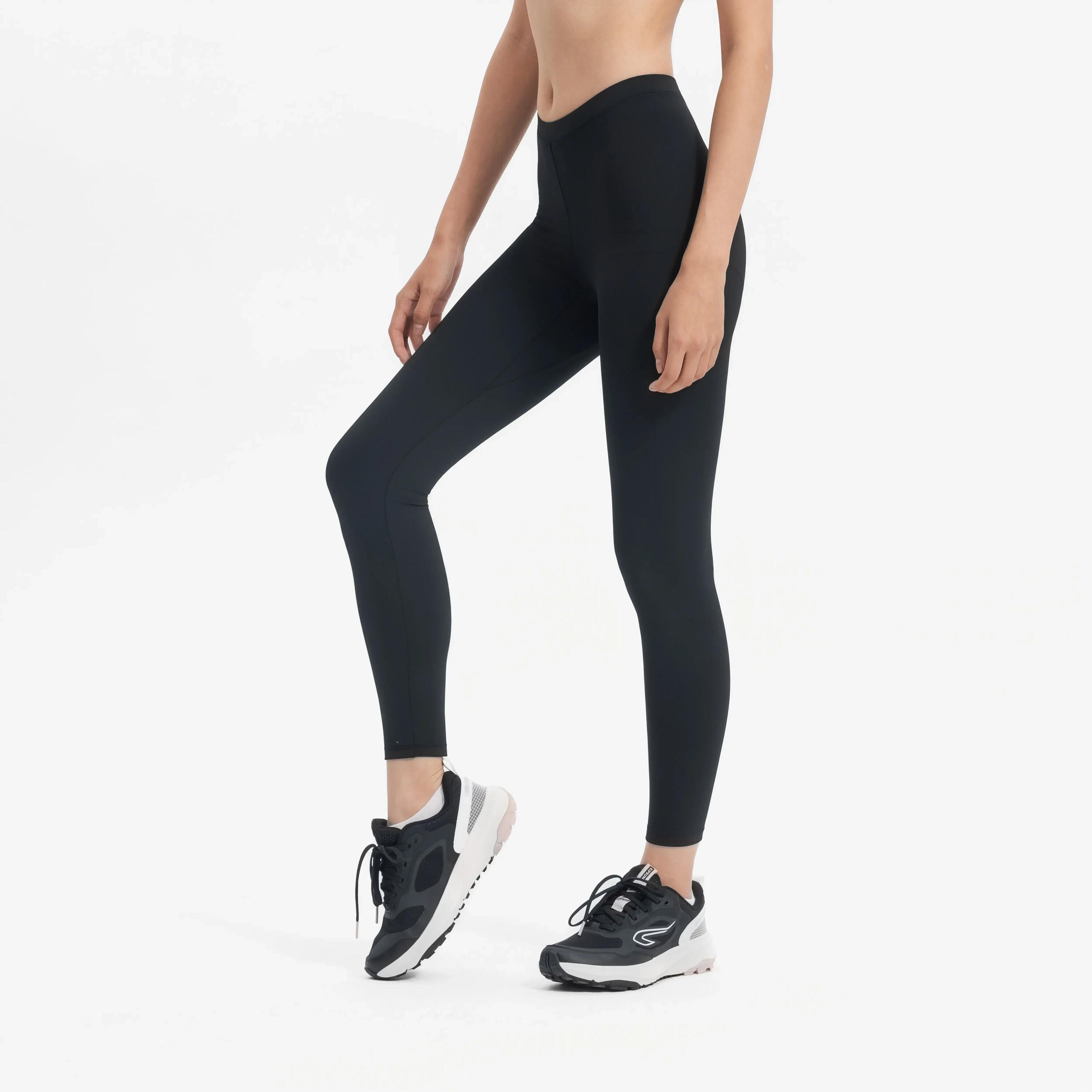 Leggings de desporto clássicas e respiráveis mulher, preto 8/22