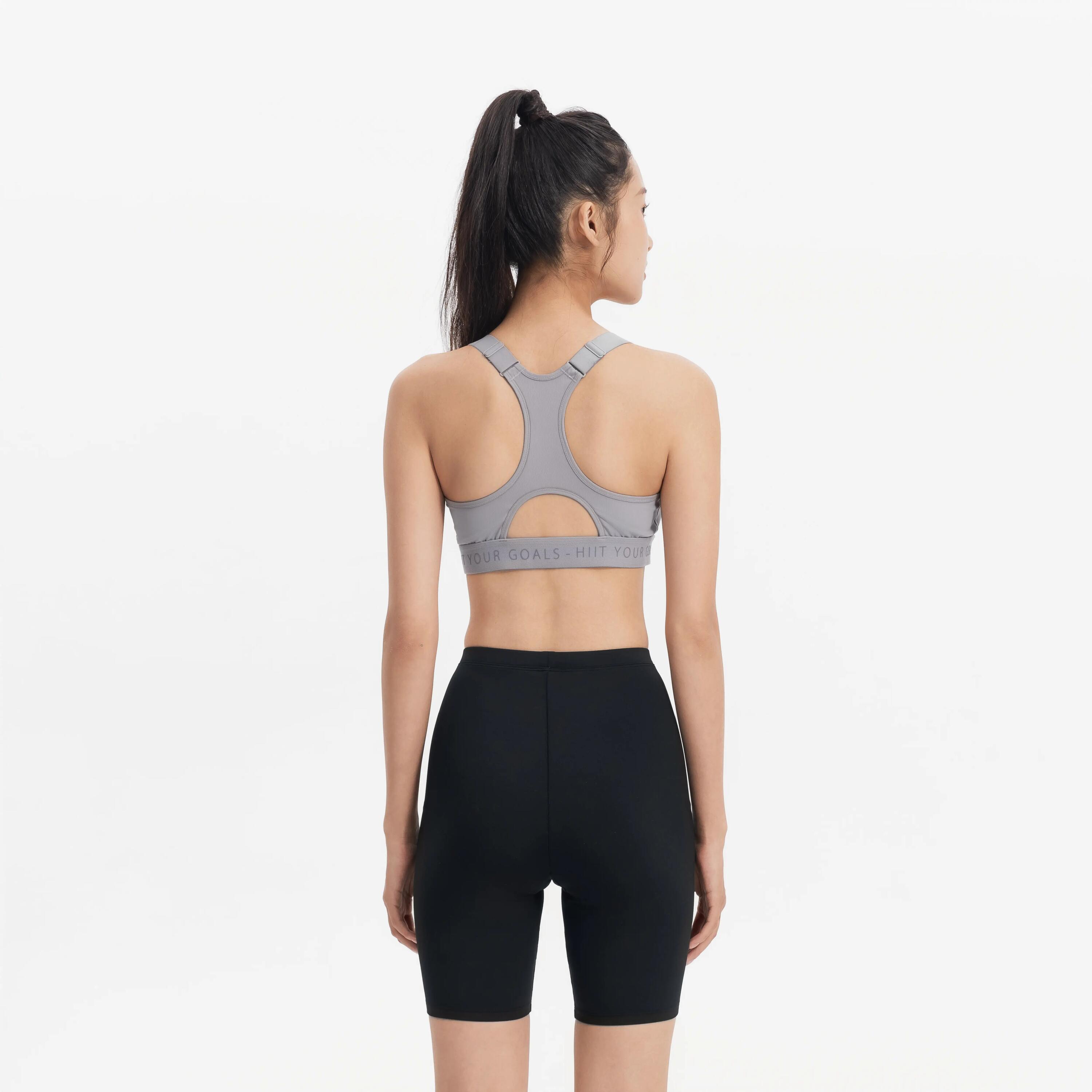 Soutien-gorge de sport zippé avec bonnets et maintien élevé femme 9/15