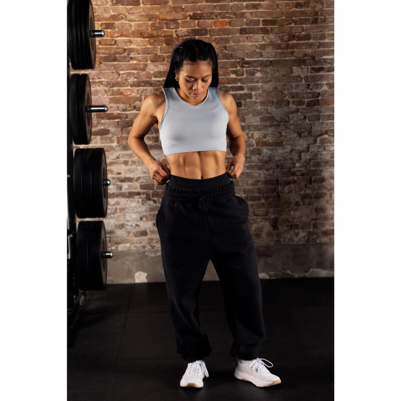 Maiou crop top fitness Albastru Damă