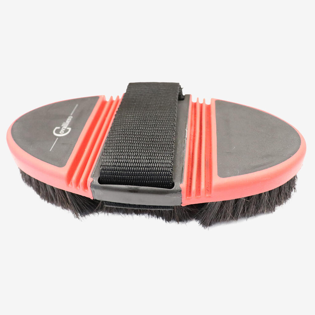 Rdeča krtača za zaključno nego za konje 