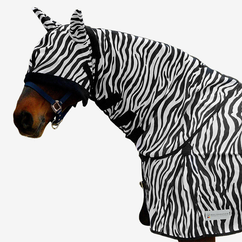 Zebrasto prekrivalo za vrat za konje in ponije 