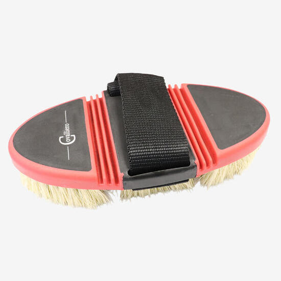 Brosse douce articulée équitation Covalliero - rouge