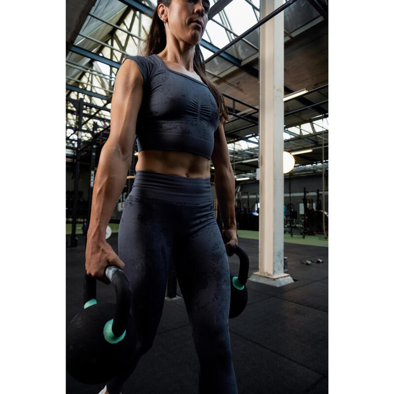 Női fitnesz crop top, varrásmentes 