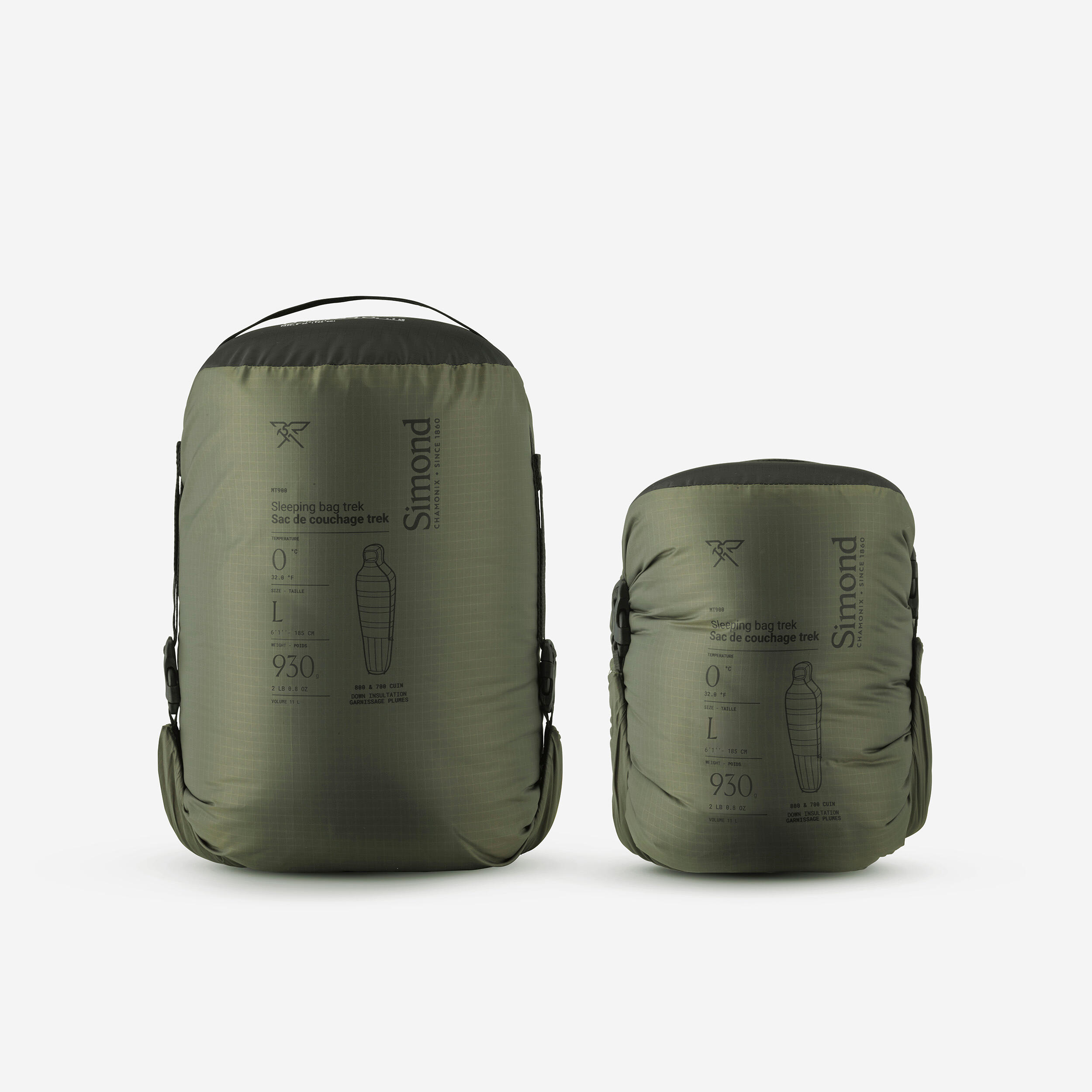 Sac de couchage de trekking 0°C en duvet, léger et compact, MT900 2/13