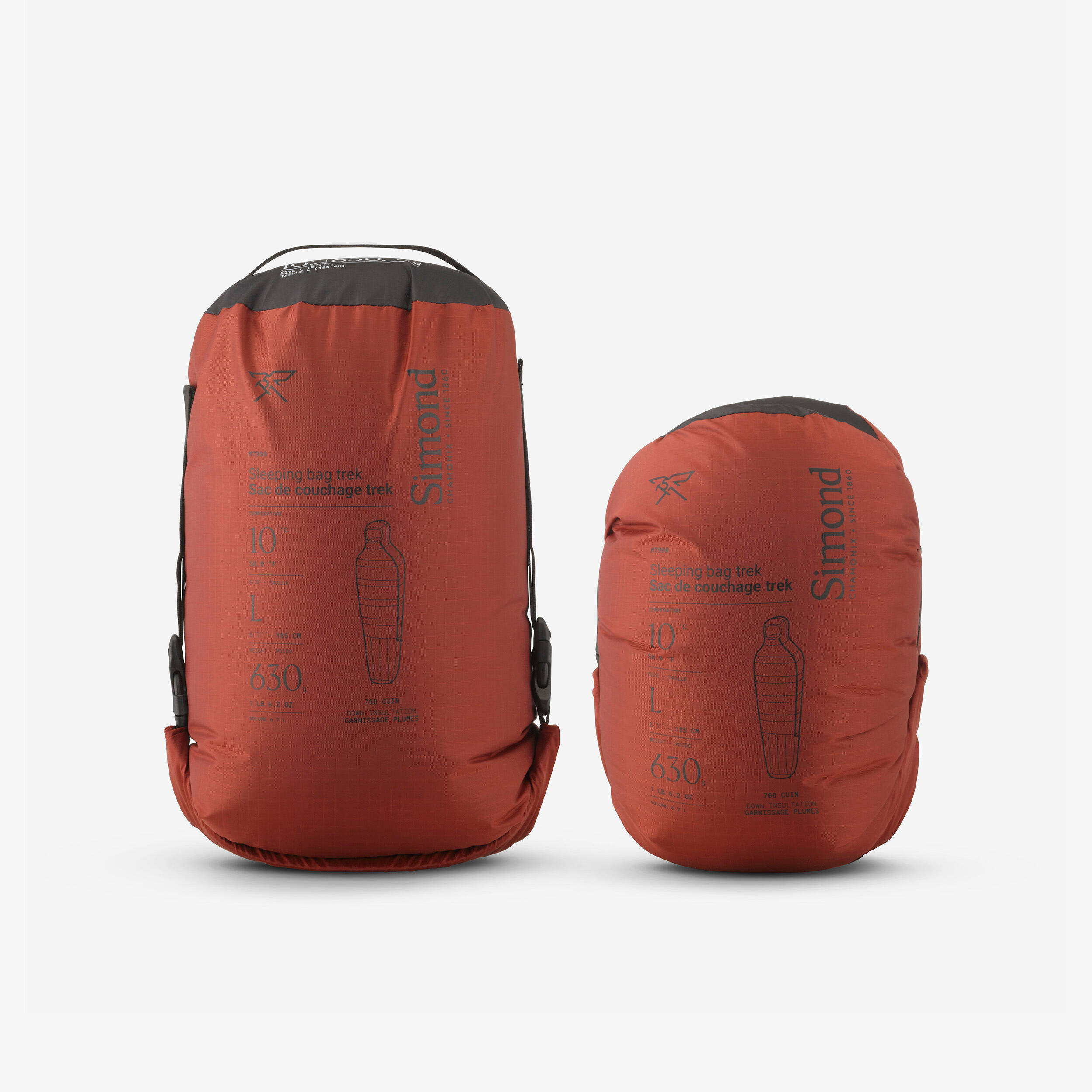 Trekking Down Sleeping Bag 10°C, MT 900 - SIMOND