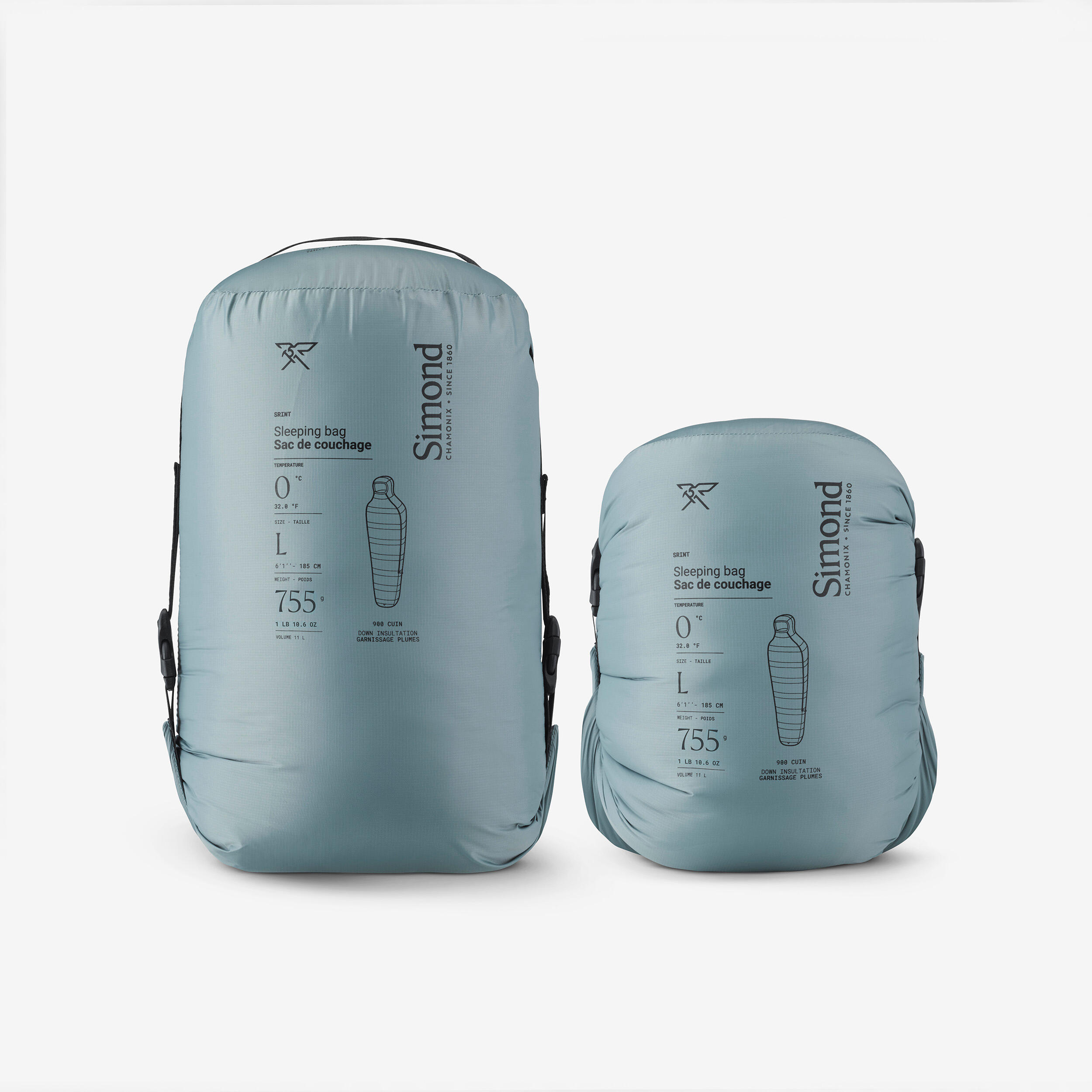 Sac de couchage de trekking 0°C en duvet, ultra léger et compact, SPRINT 2/8