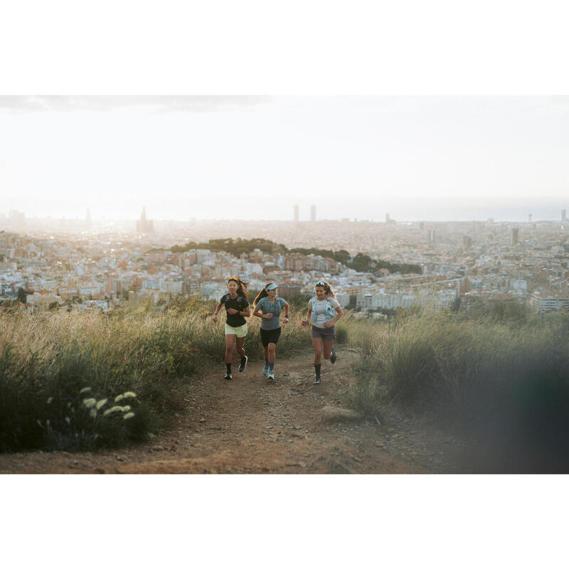Șort de alergare & trail distanță mare Kiprun Run 900 Maro Damă
