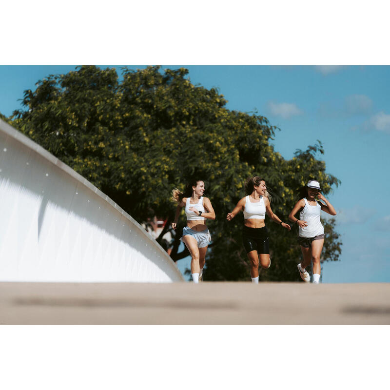 Șort de alergare & trail ușor, Kiprun run 900 light maro, damă