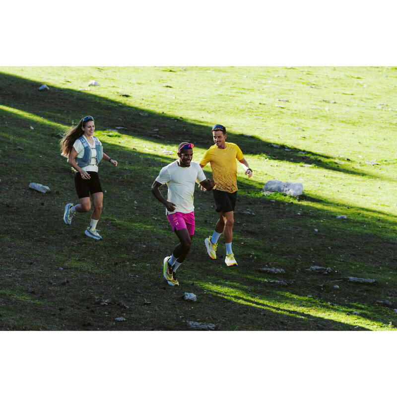 Tricou de trail, Kiprun Run 500 Galben Bărbați