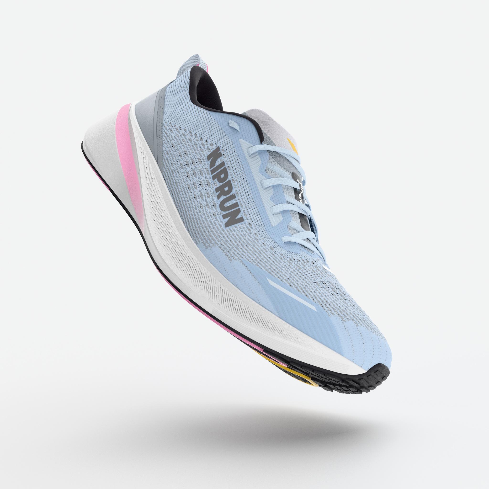 Scarpe running donna KIPCORE celeste-rosa 2/7