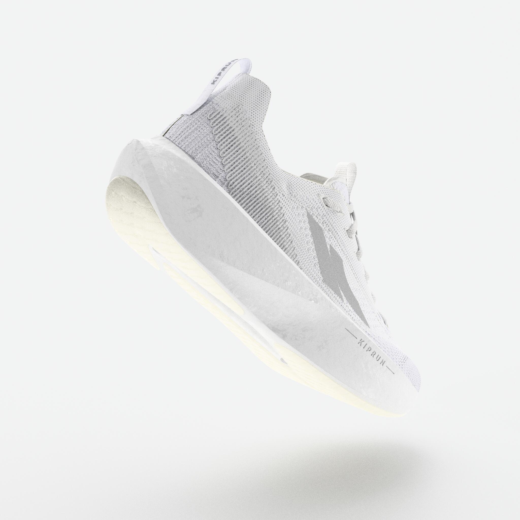 Chaussures de Running Femme - Kiprun Kipnext blanches sans teinture 3/7