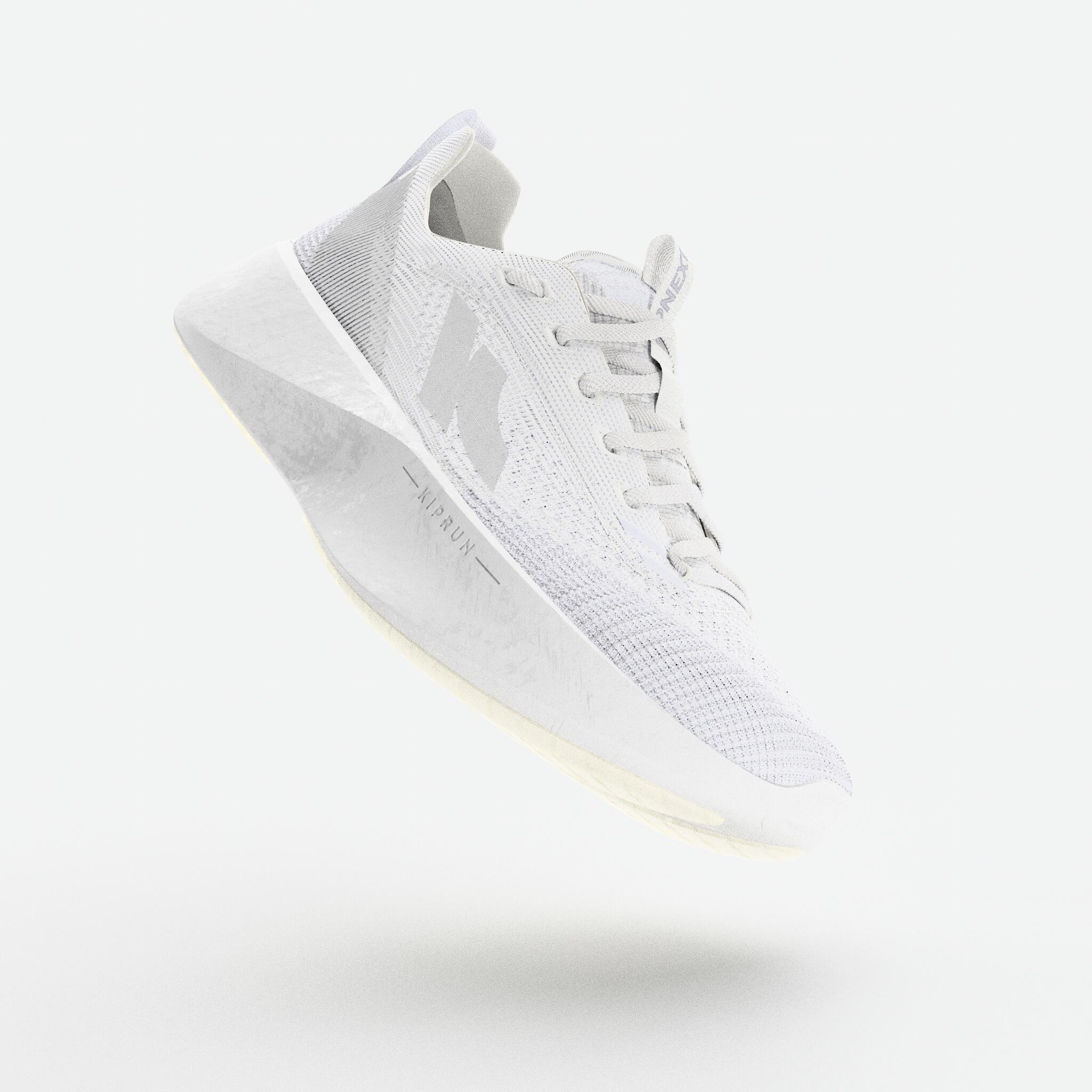 Chaussures de Running Femme - Kiprun Kipnext blanches sans teinture 2/7