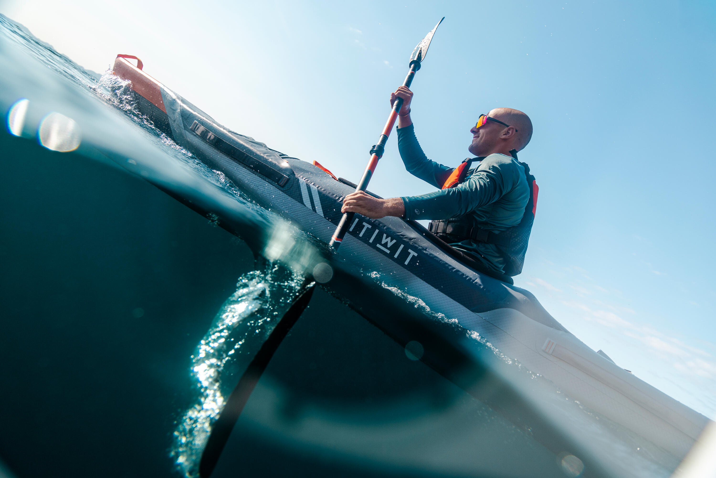 Kayak gonflable de randonnée haute pression strenfit dropstitch 1 place - x500 2/43