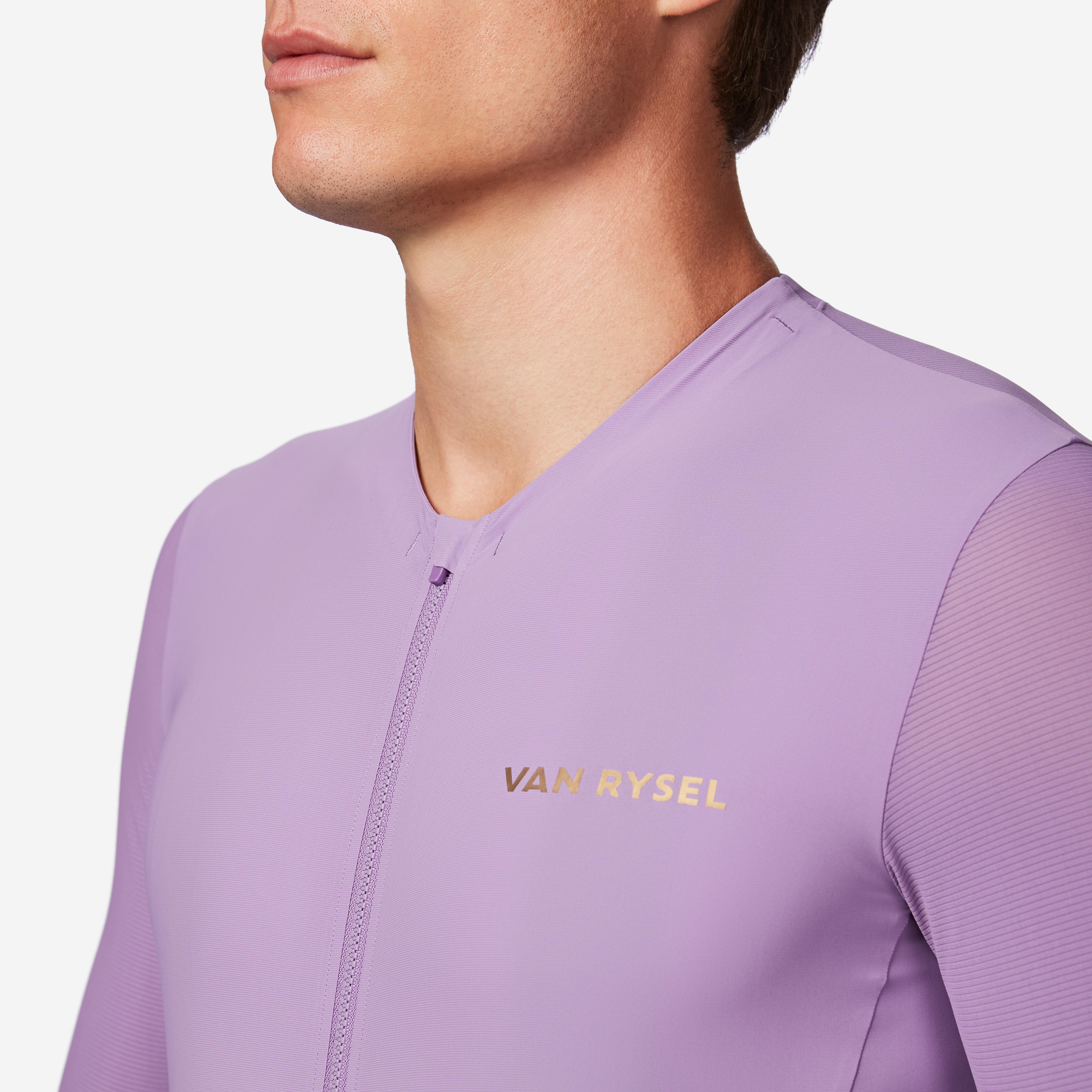 VAN RYSEL Unisex cyklistický dres EDR ULTRA krátky rukáv fialový M · záber 8
