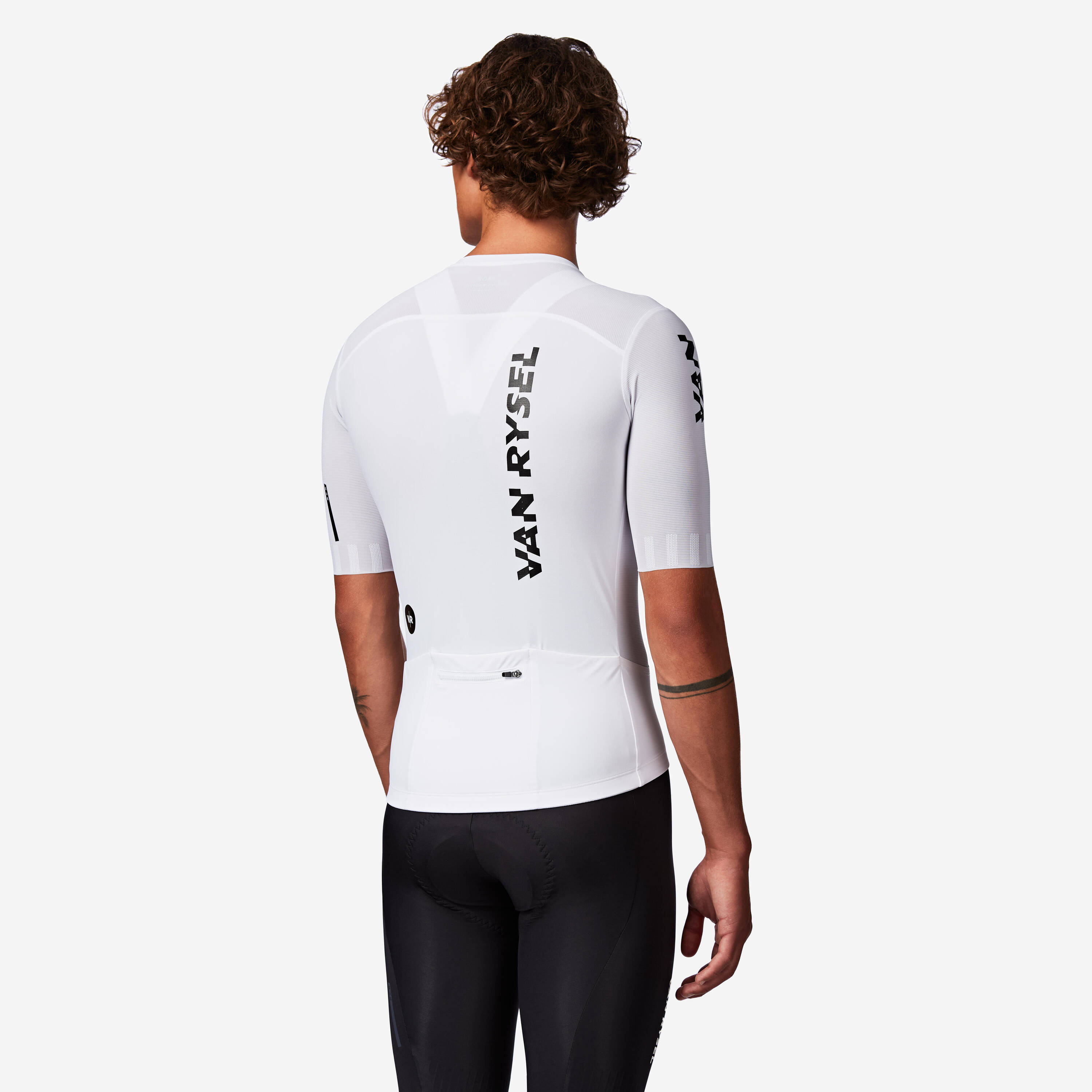 Unisex highly fitted short-sleeved road cycling jersey - RCR-R 2 white -  5