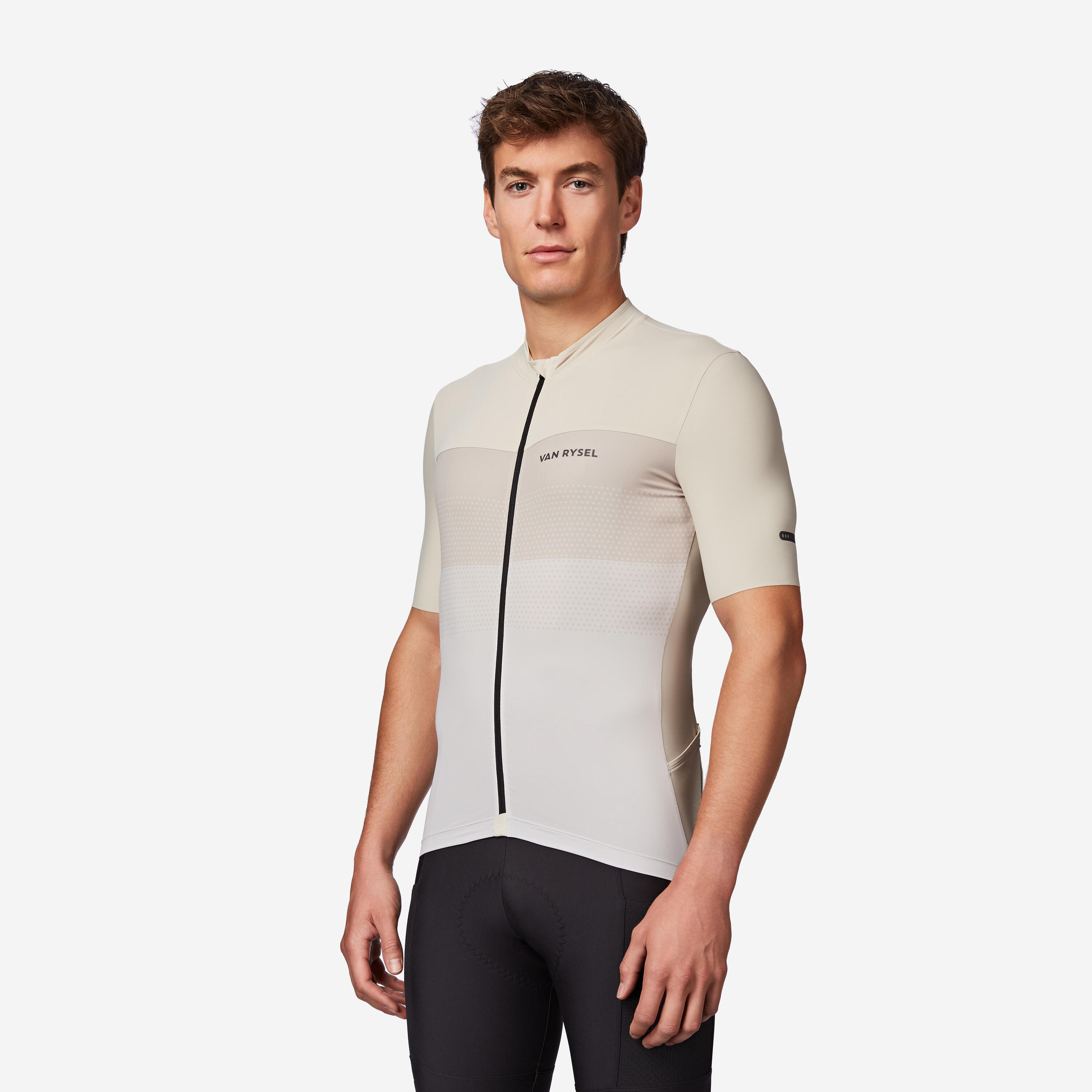 Maillot de vélo de route à manches courtes ajusté homme, EDR 2 8/8