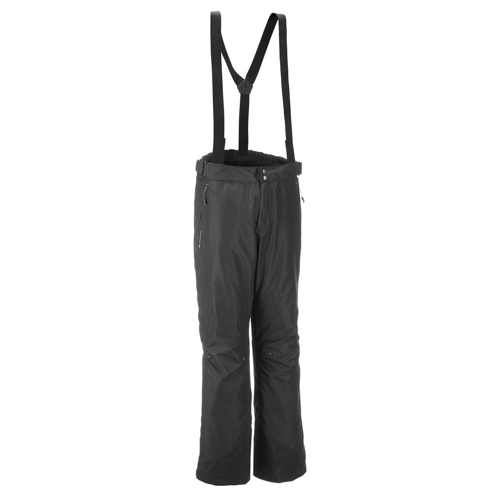 Mh500 men's waterproof mountain hiking rain over-trousers - black