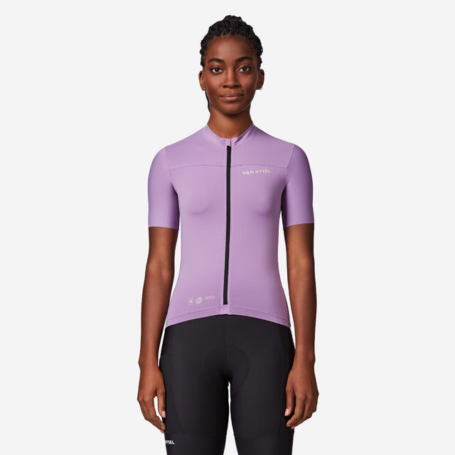 VAN RYSEL TRICOTA CICLISMO RUTA MUJER EDR 2 - CORTE AJUSTADO MORADA