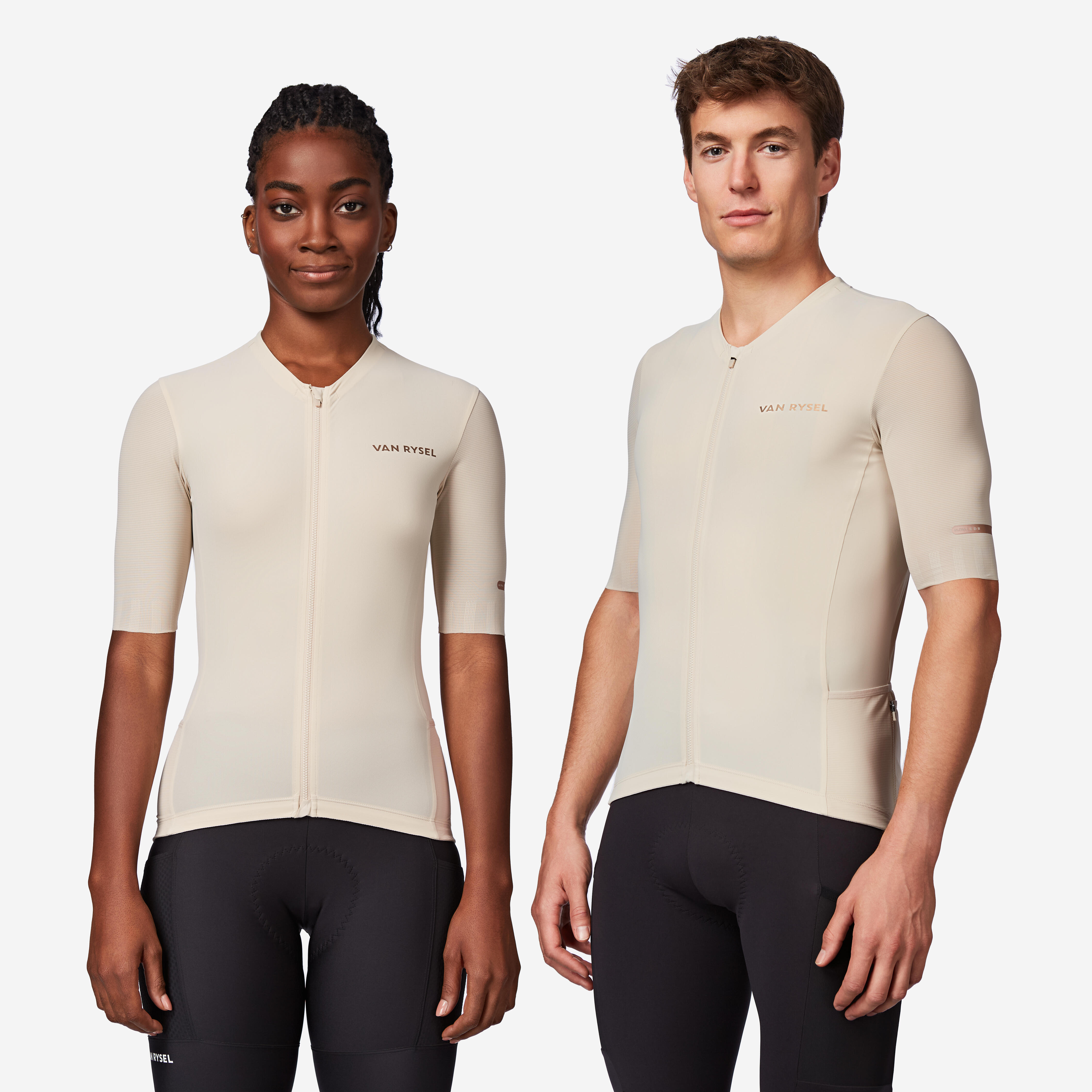 Decathlon UK VAN RYSEL Unisex Short-sleeved Road Cycling Jersey For Long Distance - Edr Ultra - Beige | FREE Click & Collect at Stores and Asda. 365 Days return available.