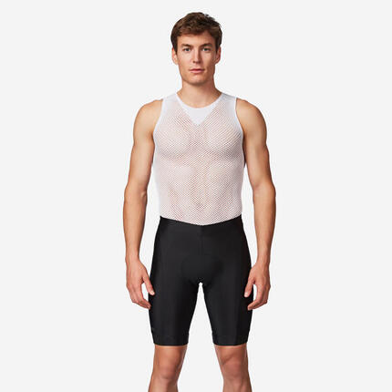 Cuissard court de vélo de route sans bretelles homme, Discover noir