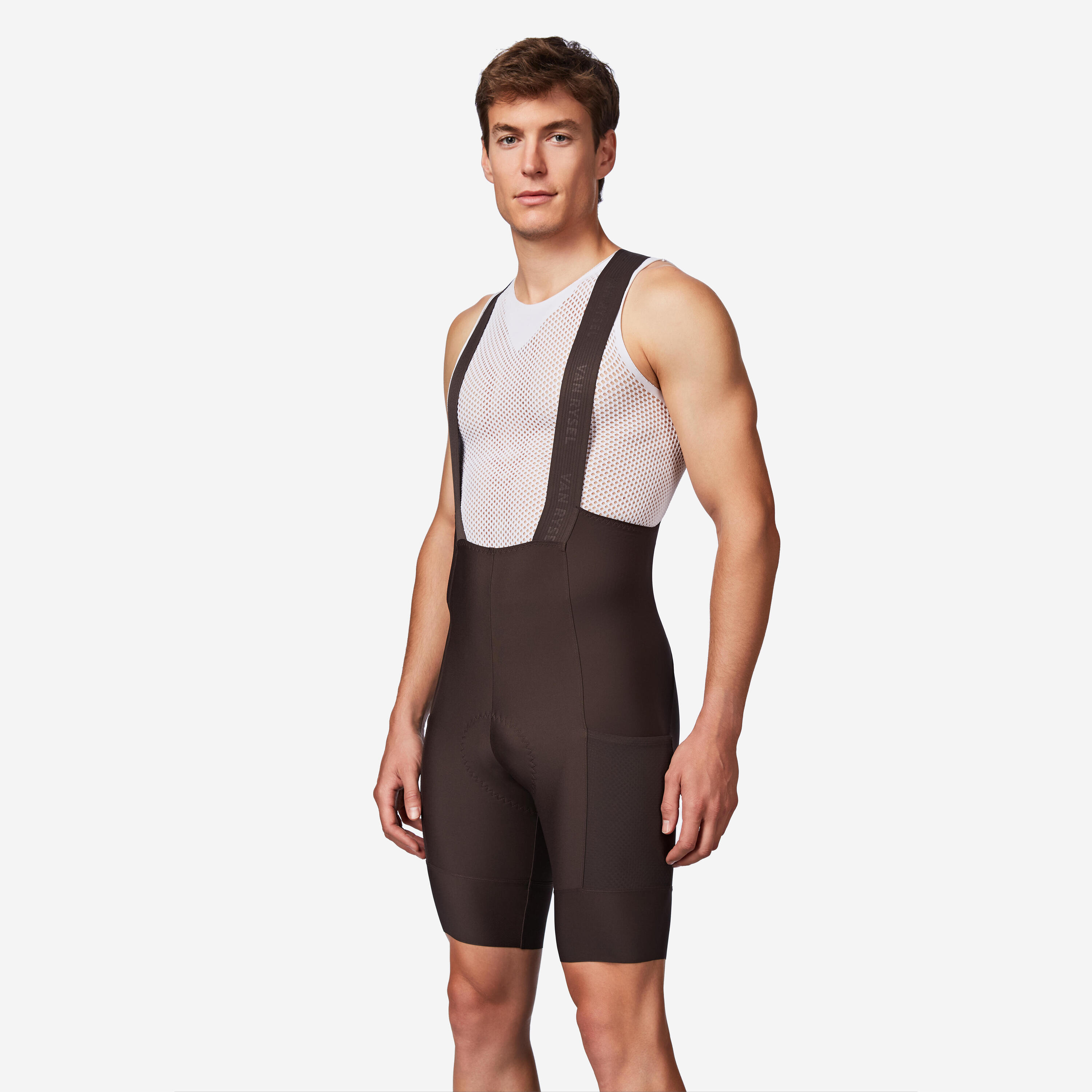 Cuissard de vélo de route court avec bretelles homme, Endurance 6/6