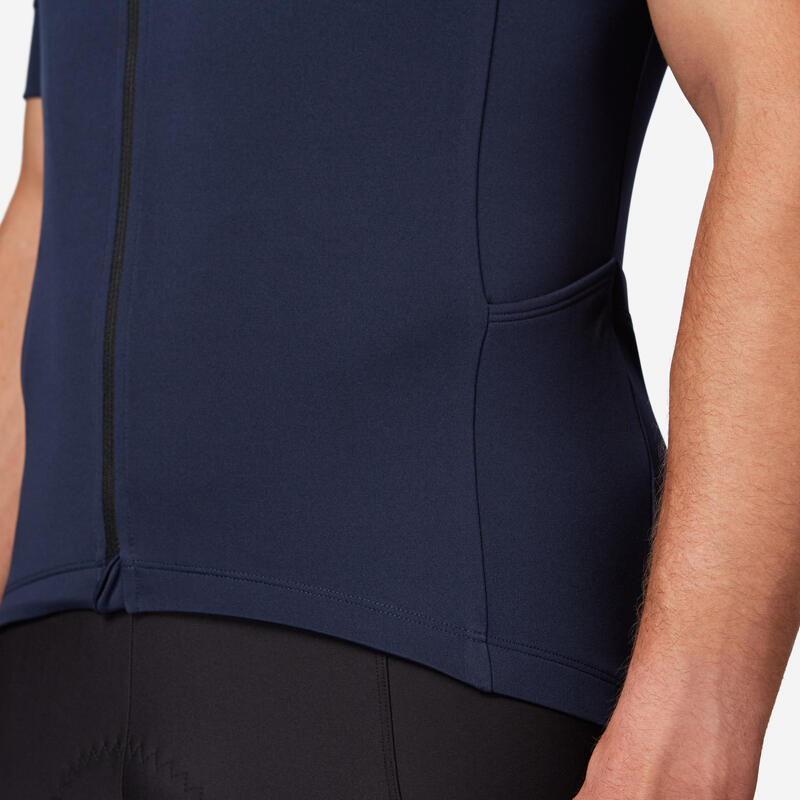 Tricou ciclism pe șosea Discover Albastru oțel Bărbați