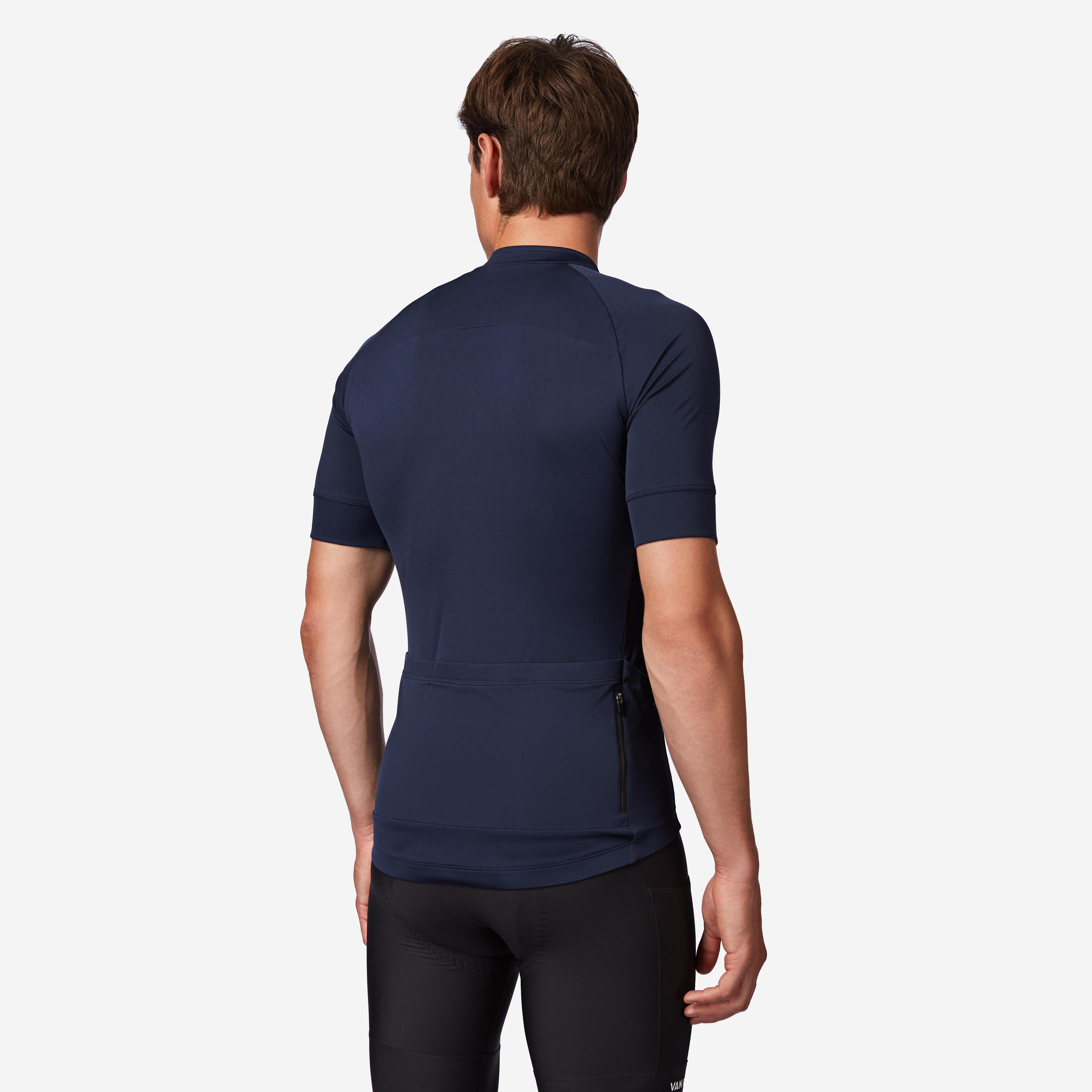 Men's road biking short-sleeved top - Discover steel blue