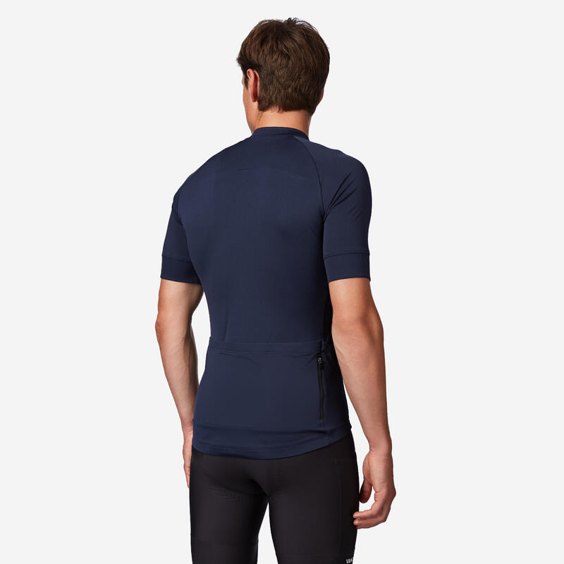 Tricou ciclism pe șosea Discover Albastru oțel Bărbați