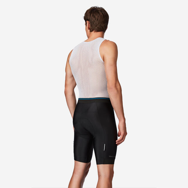 Culotte ciclismo corto sin tirantes hombre Essential negro