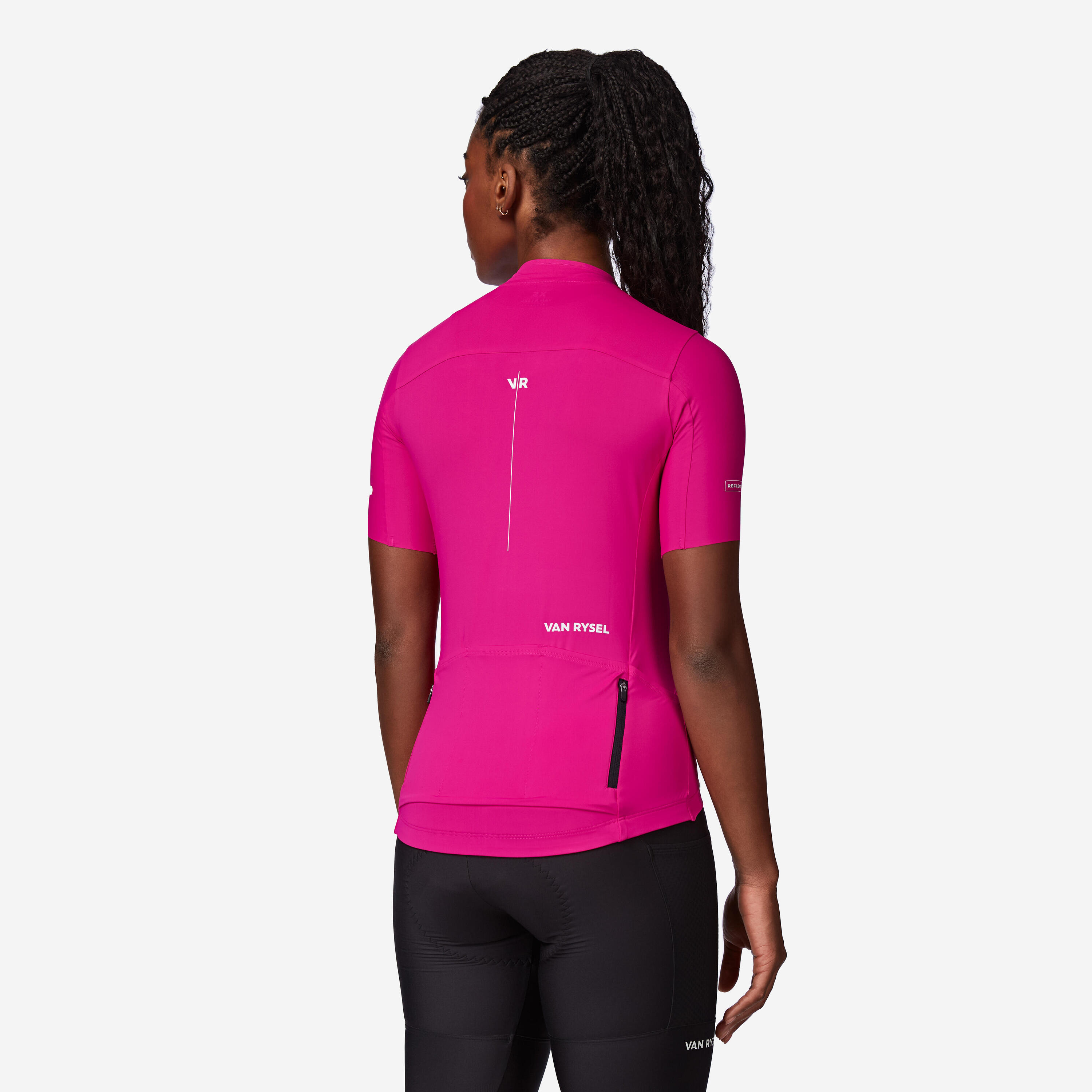 Women's Fitted Short-Sleeved Road Cycling Jersey, EDR 2 2/8