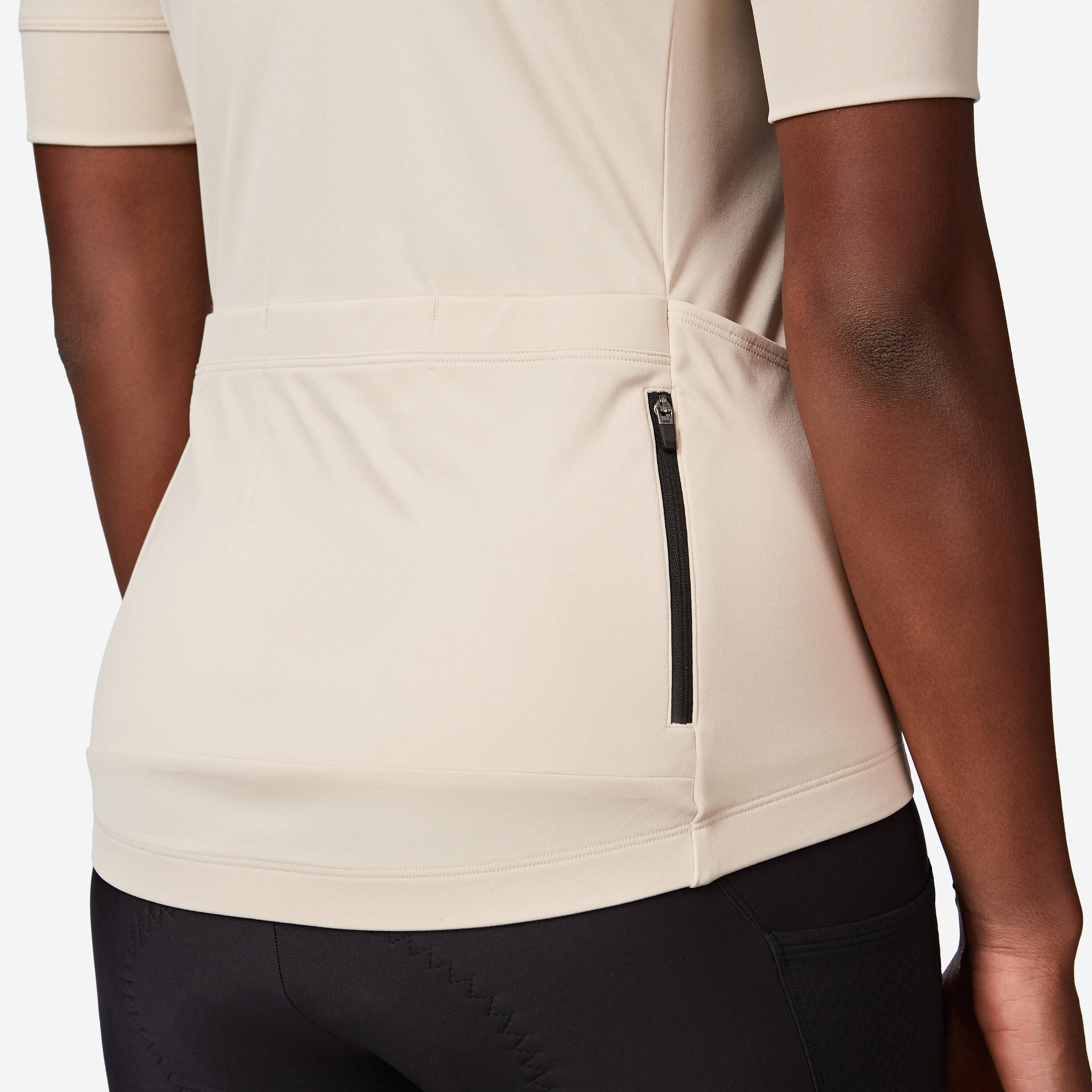 Women Cycling Short Sleeve Jersey - Beige -  3