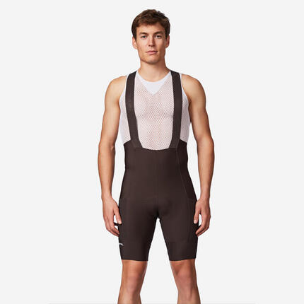 Culotte Corto Ciclismo Carretera Endurance EDR Hombre Marrón