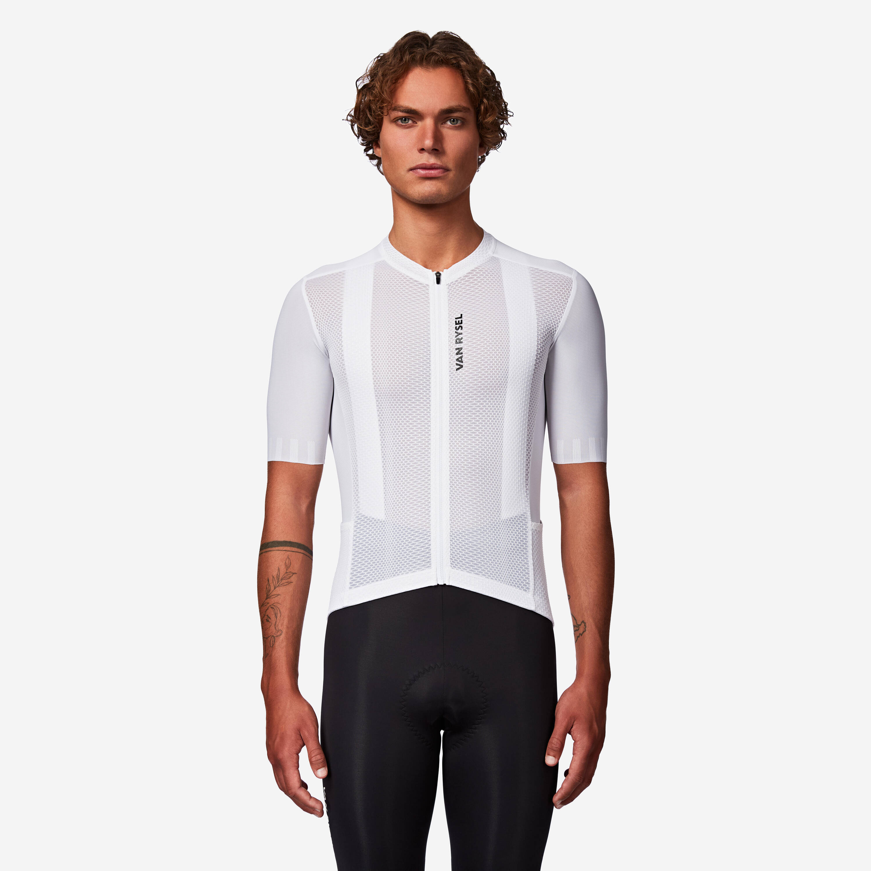 Breathable Short-Sleeved Road Cycling Jersey RCR-R 2 Ultralight-White -  2