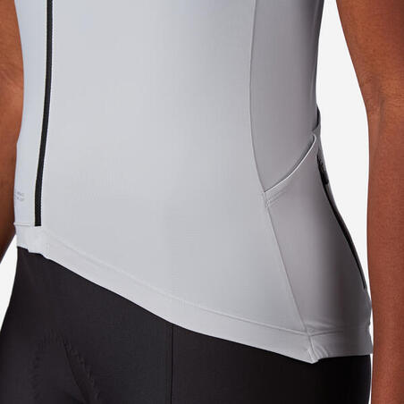 Джерсі жіноче Endurance 2 для велоспорту з короткими рукавами сіре