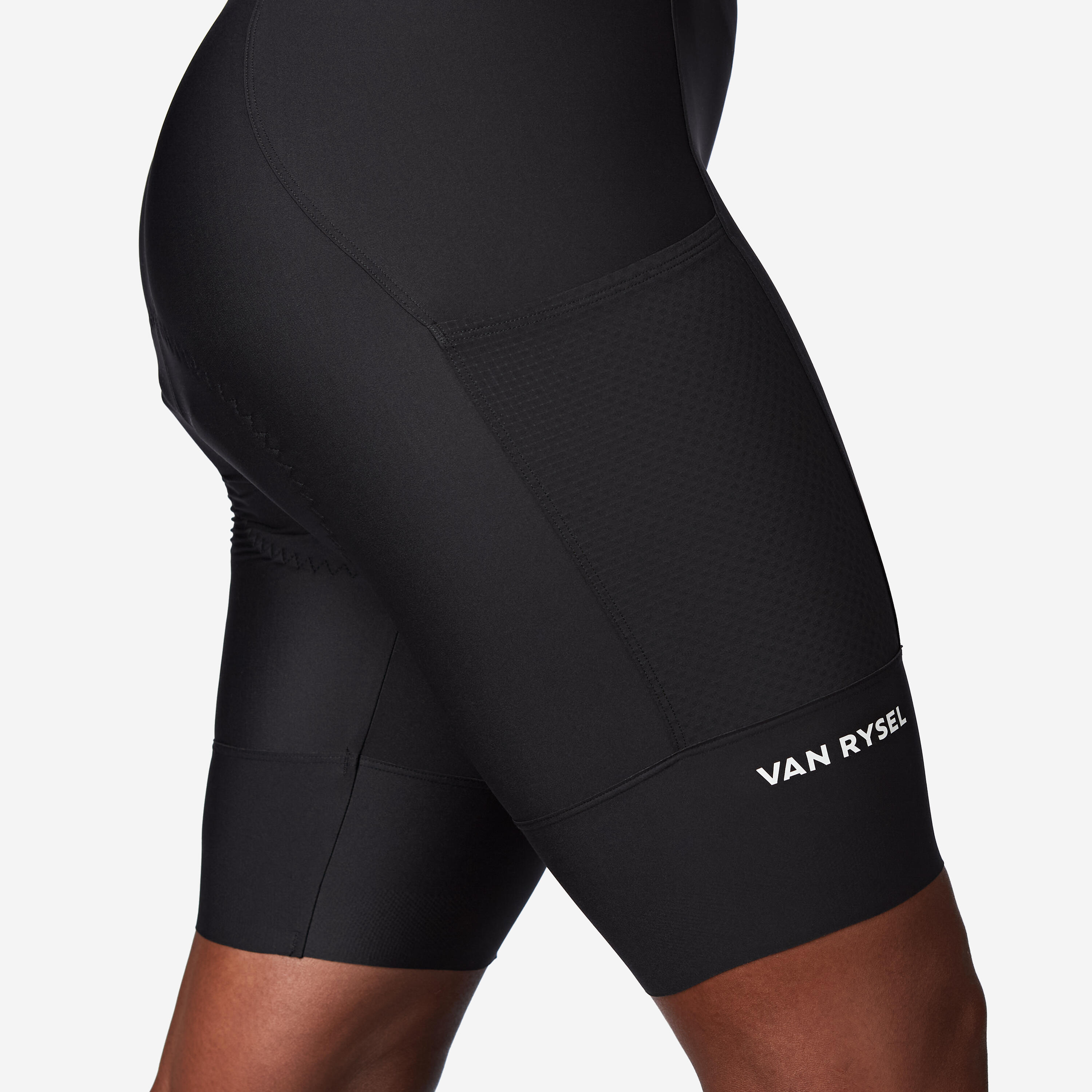 Women's endurance road cycling shorts, EDR  - Black