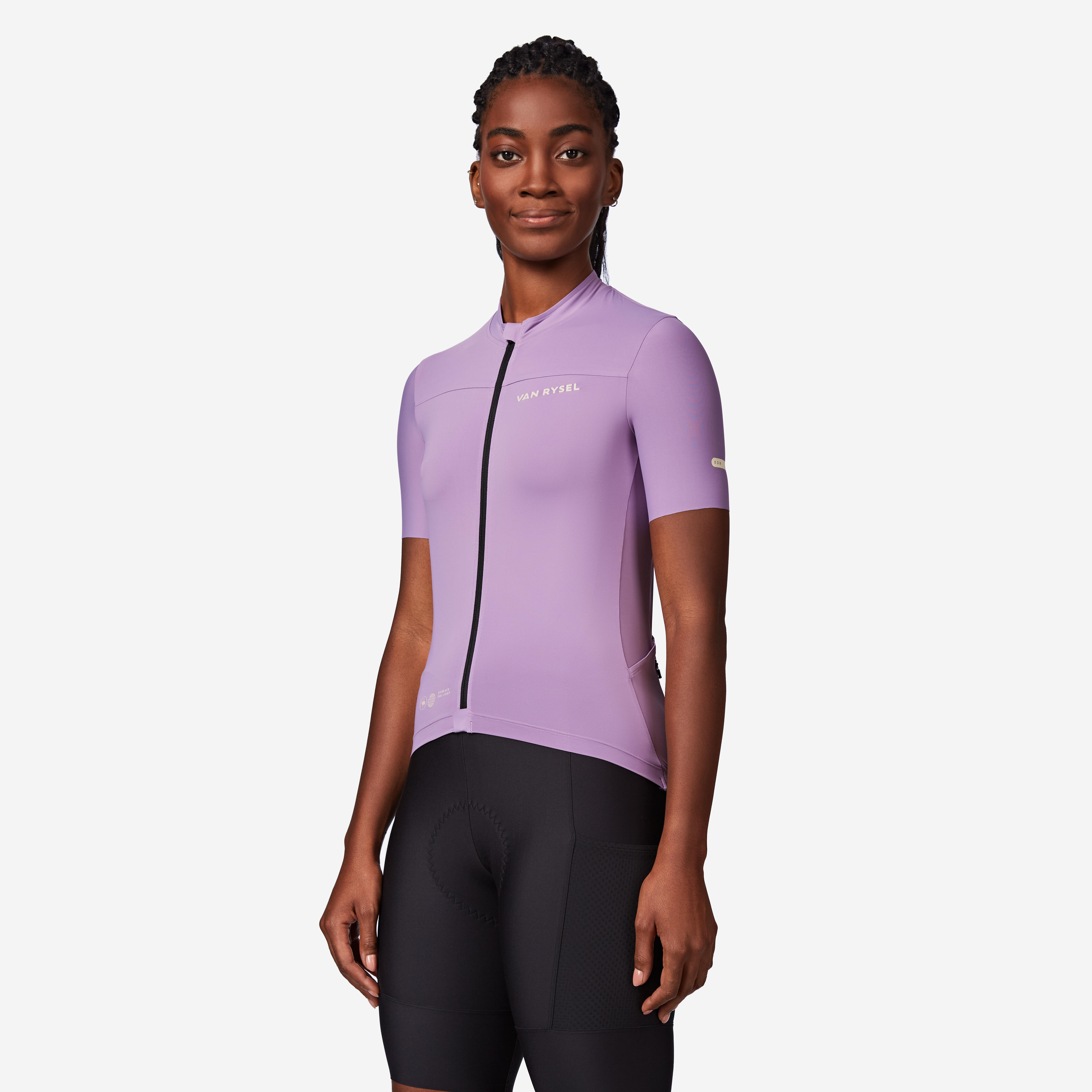 Women's Fitted Short-Sleeved Road Cycling Jersey, EDR 2 - VAN RYSEL
