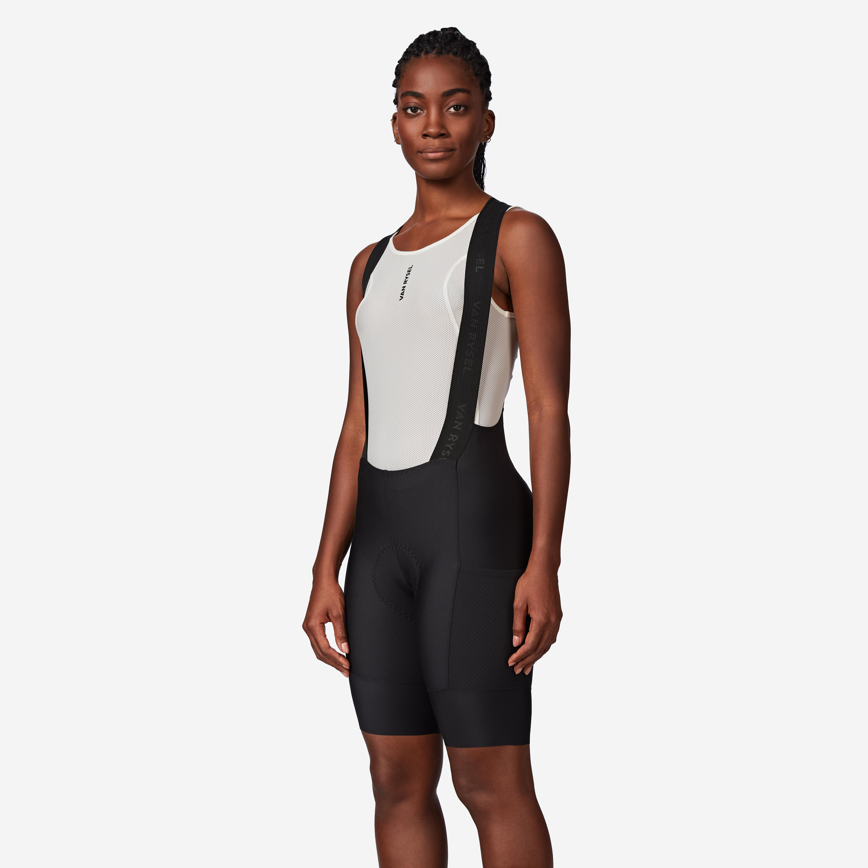 Women's endurance road cycling shorts, EDR  - Black