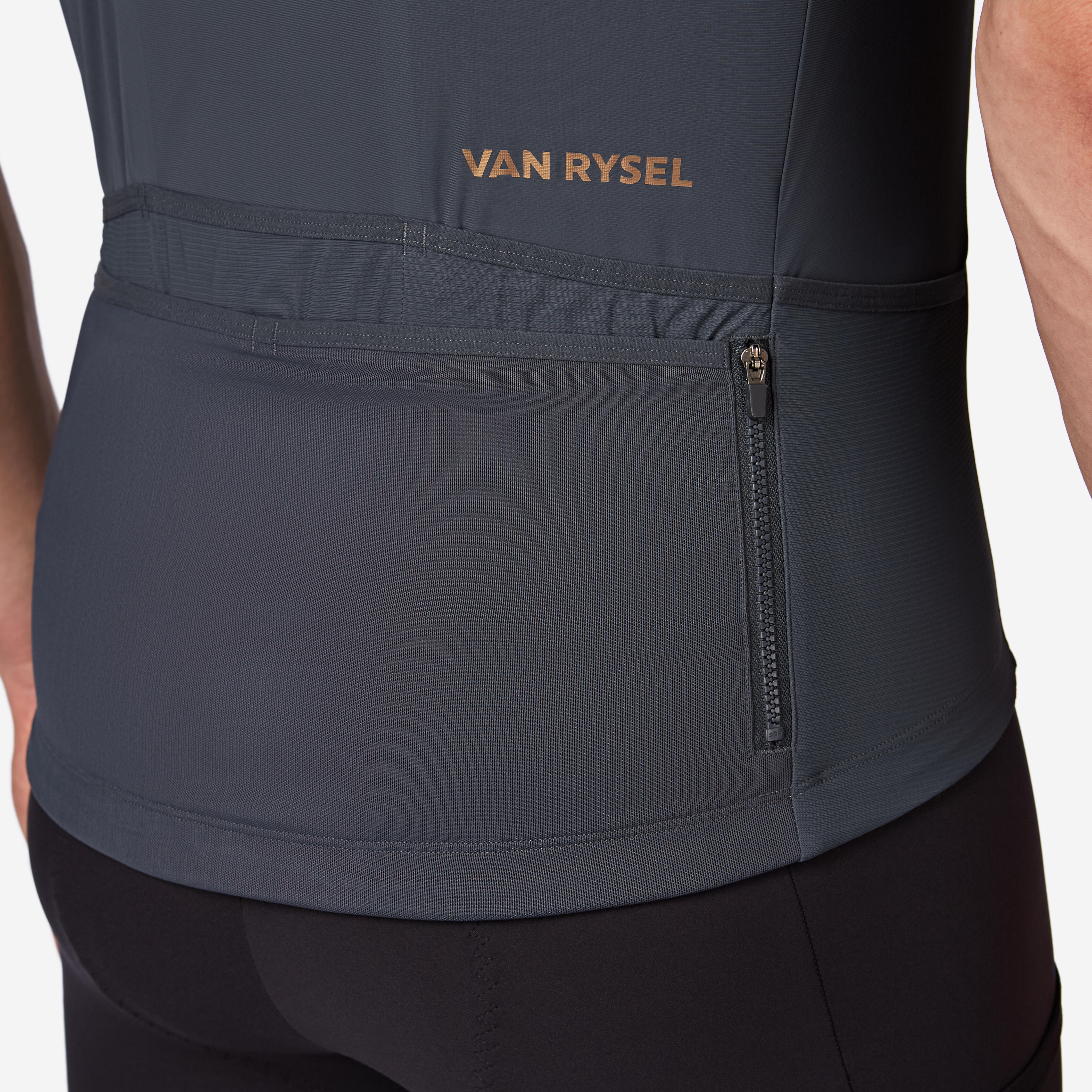 VAN RYSEL Unisex cyklistický dres EDR ULTRA krátky rukáv sivý XL · záber 6
