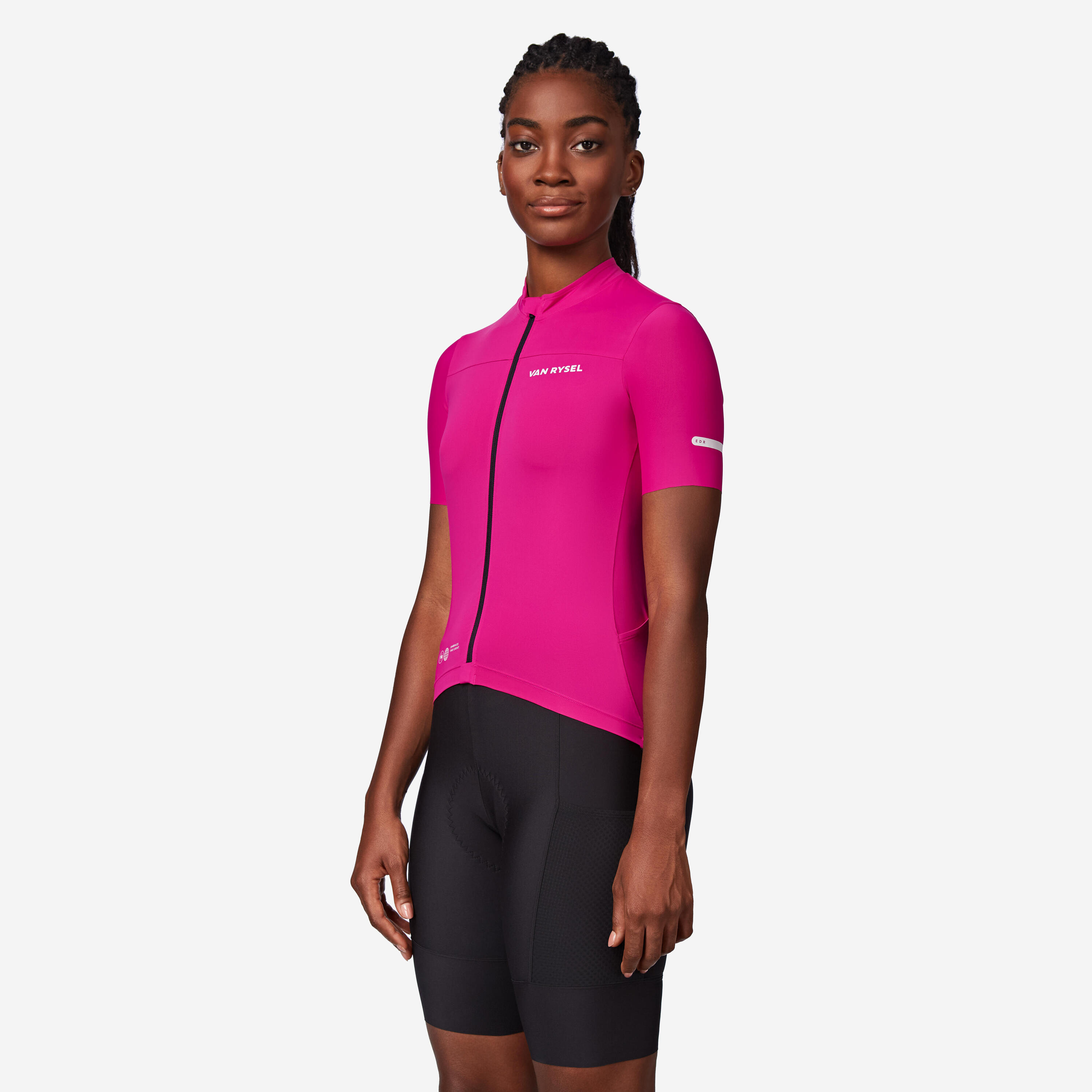 Women's Fitted Short-Sleeved Road Cycling Jersey, EDR 2 8/8