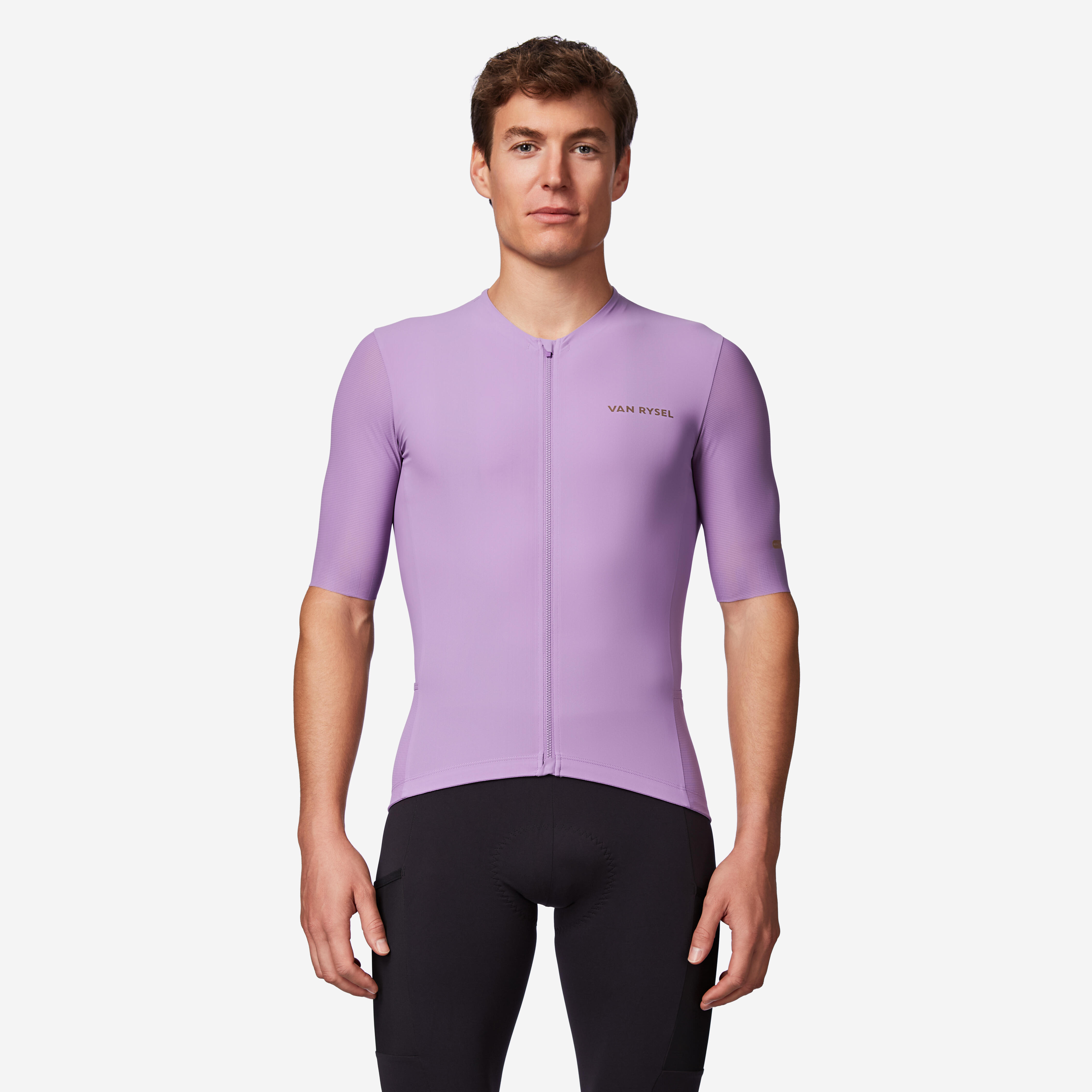 VAN RYSEL Unisex cyklistický dres EDR ULTRA krátky rukáv fialový M · záber 3