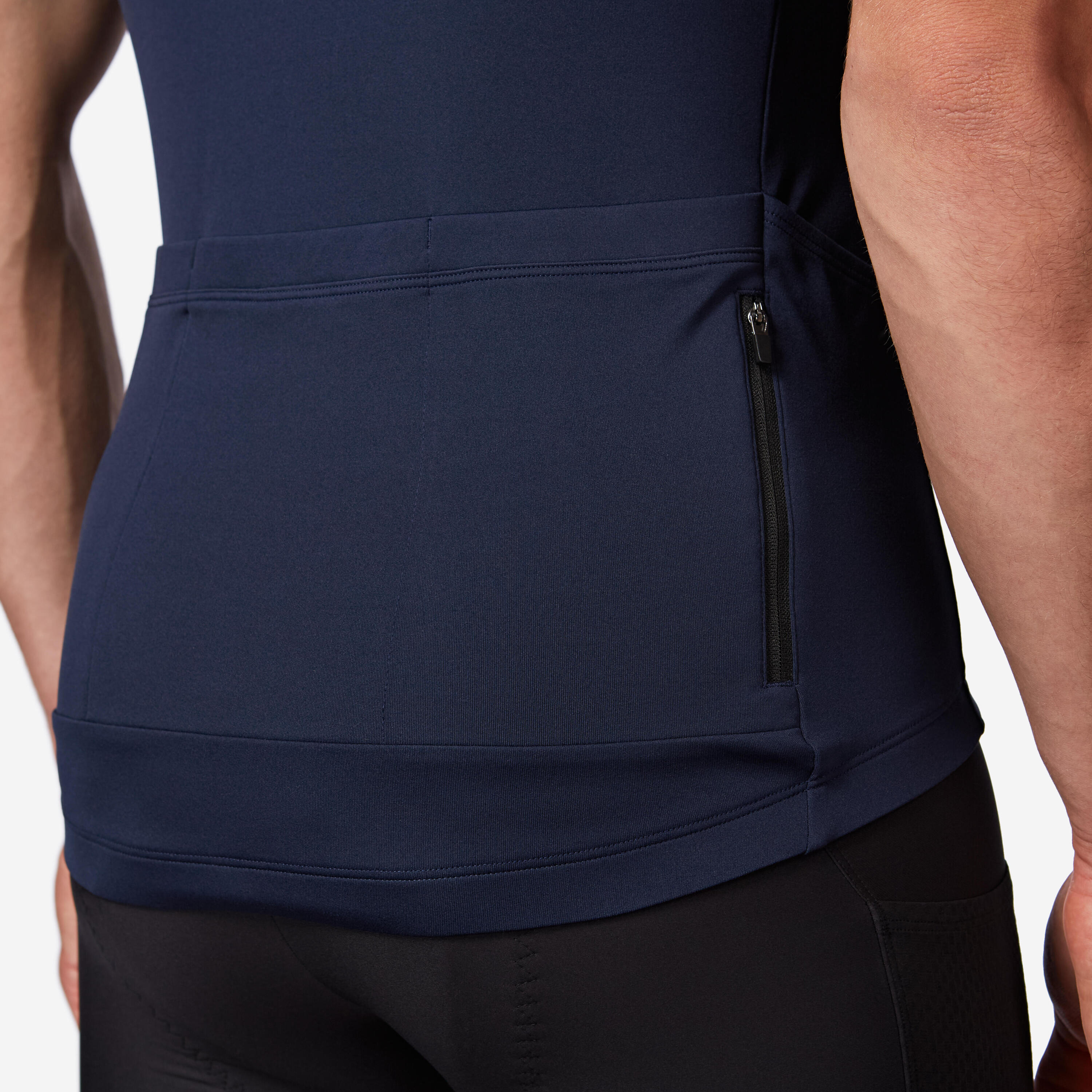 Men's road biking short-sleeved top - Discover steel blue
