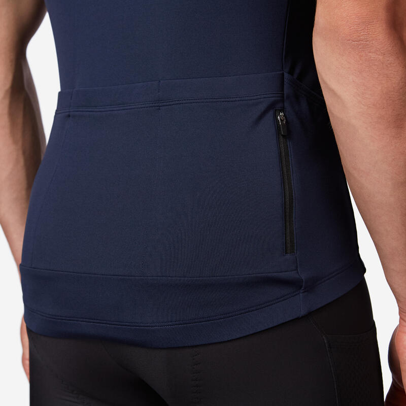 Tricou ciclism pe șosea Discover Albastru oțel Bărbați